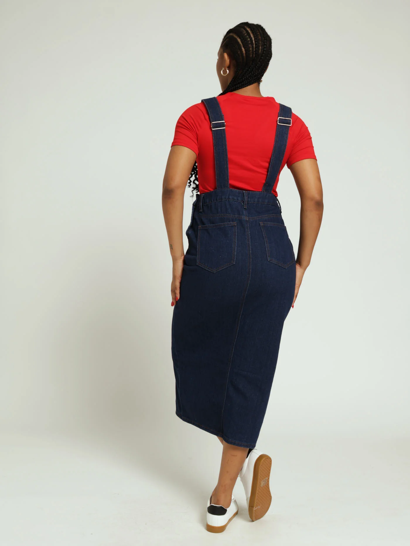 Denim Midi Pinni Dress - Stonewash - Image 3
