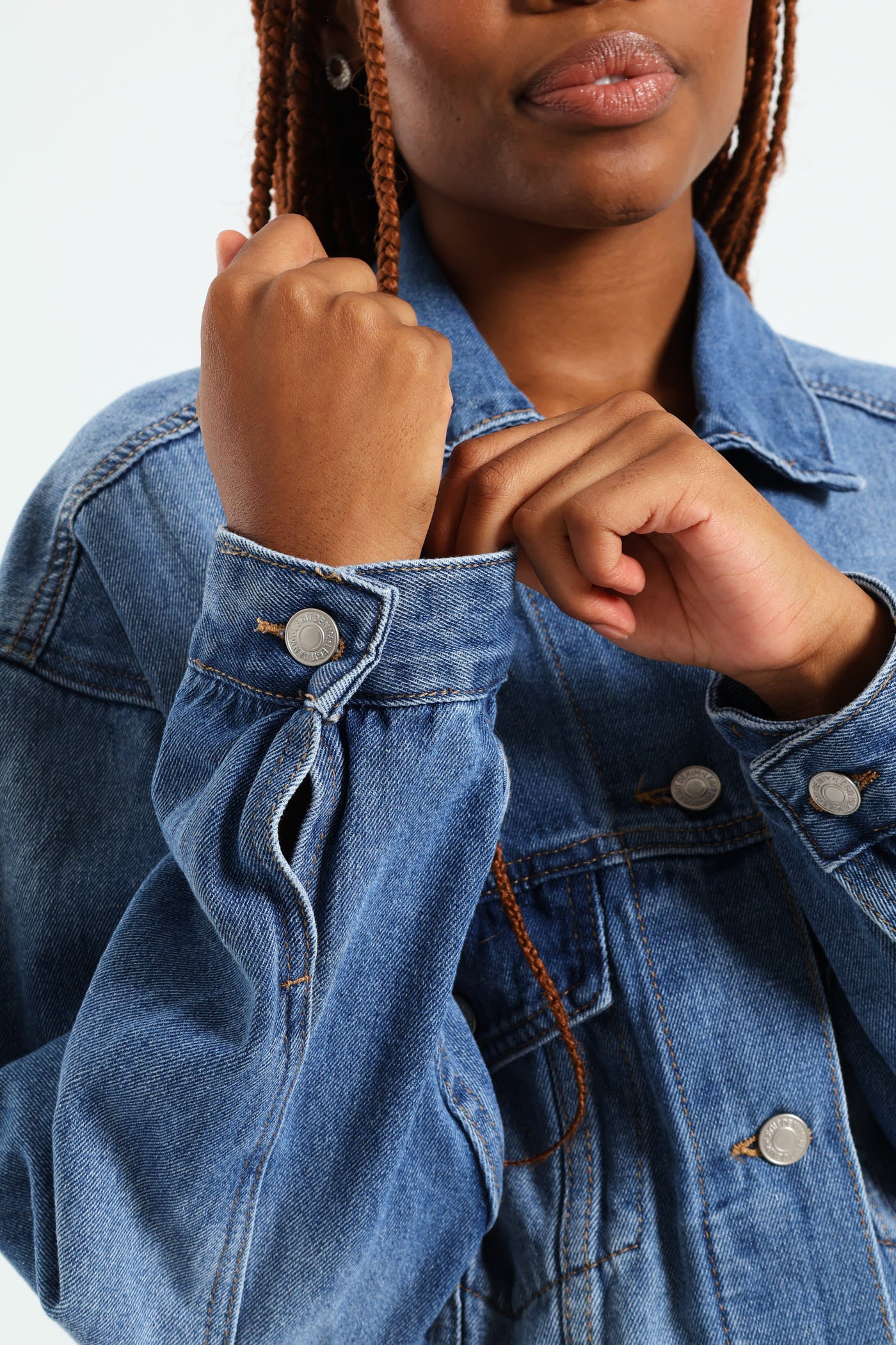 Denim Oversized Jacket - Medium Wash - Image 5