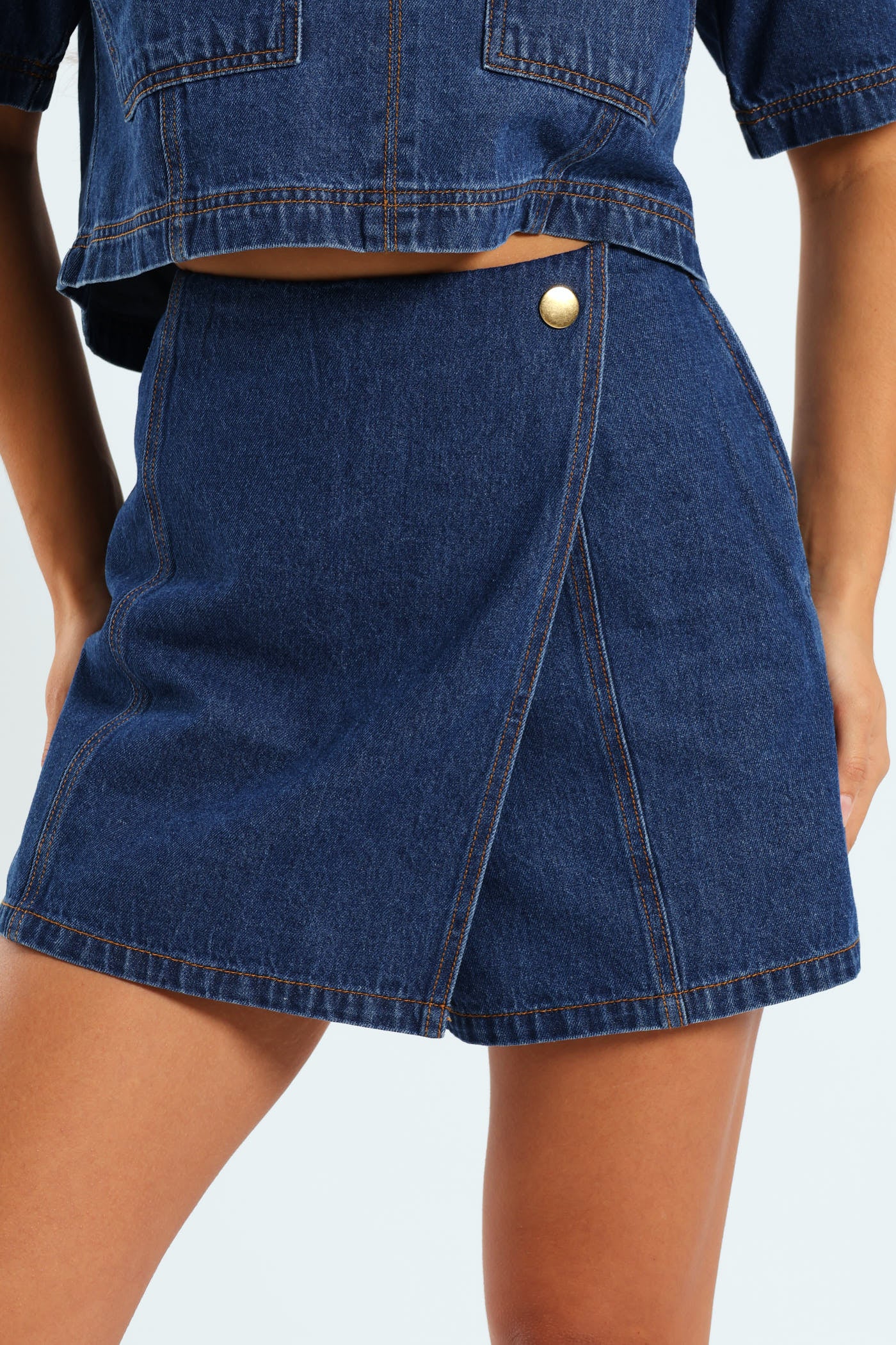 Denim Skort - Ink