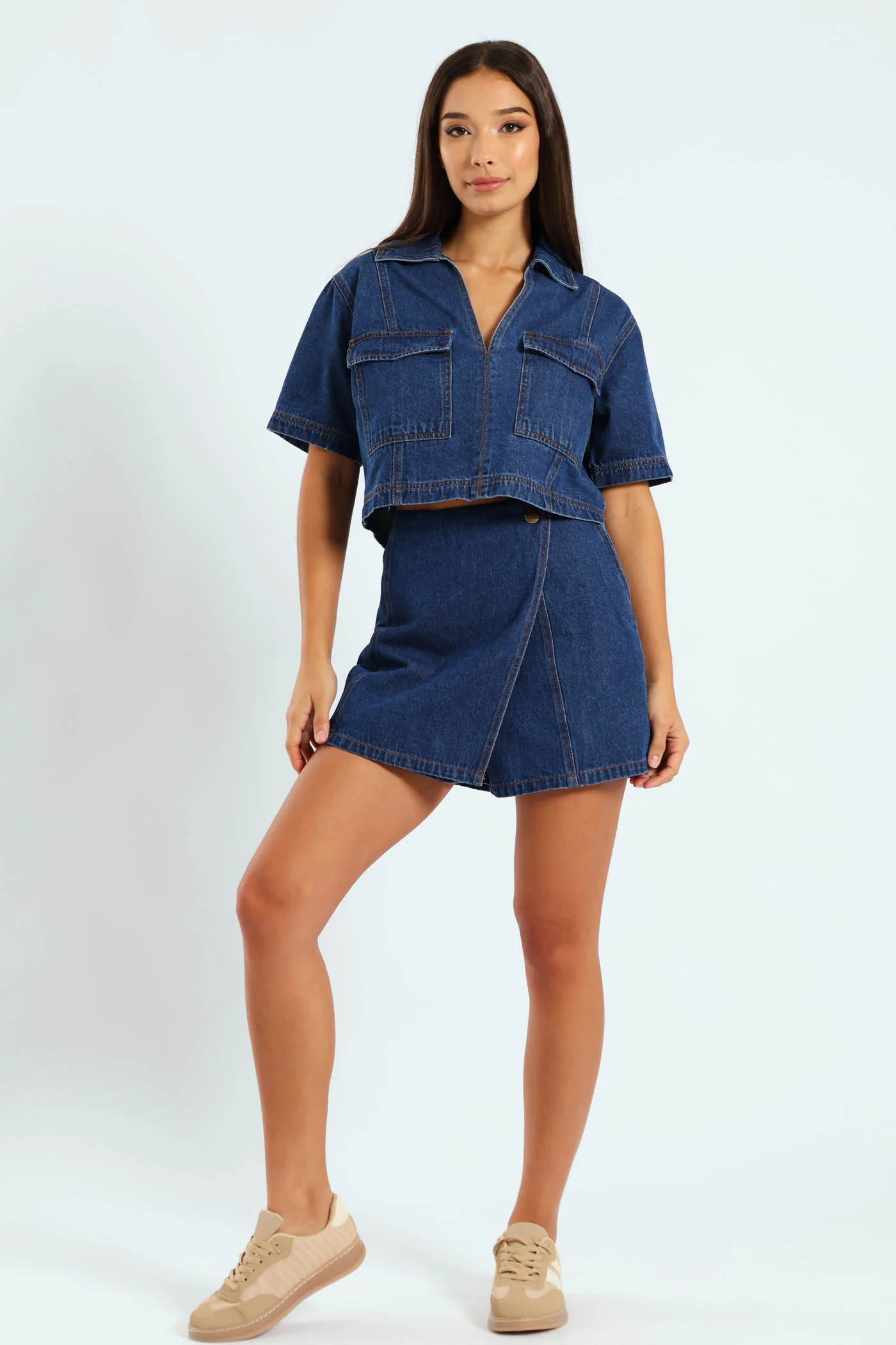 Denim Skort - Ink - Image 2