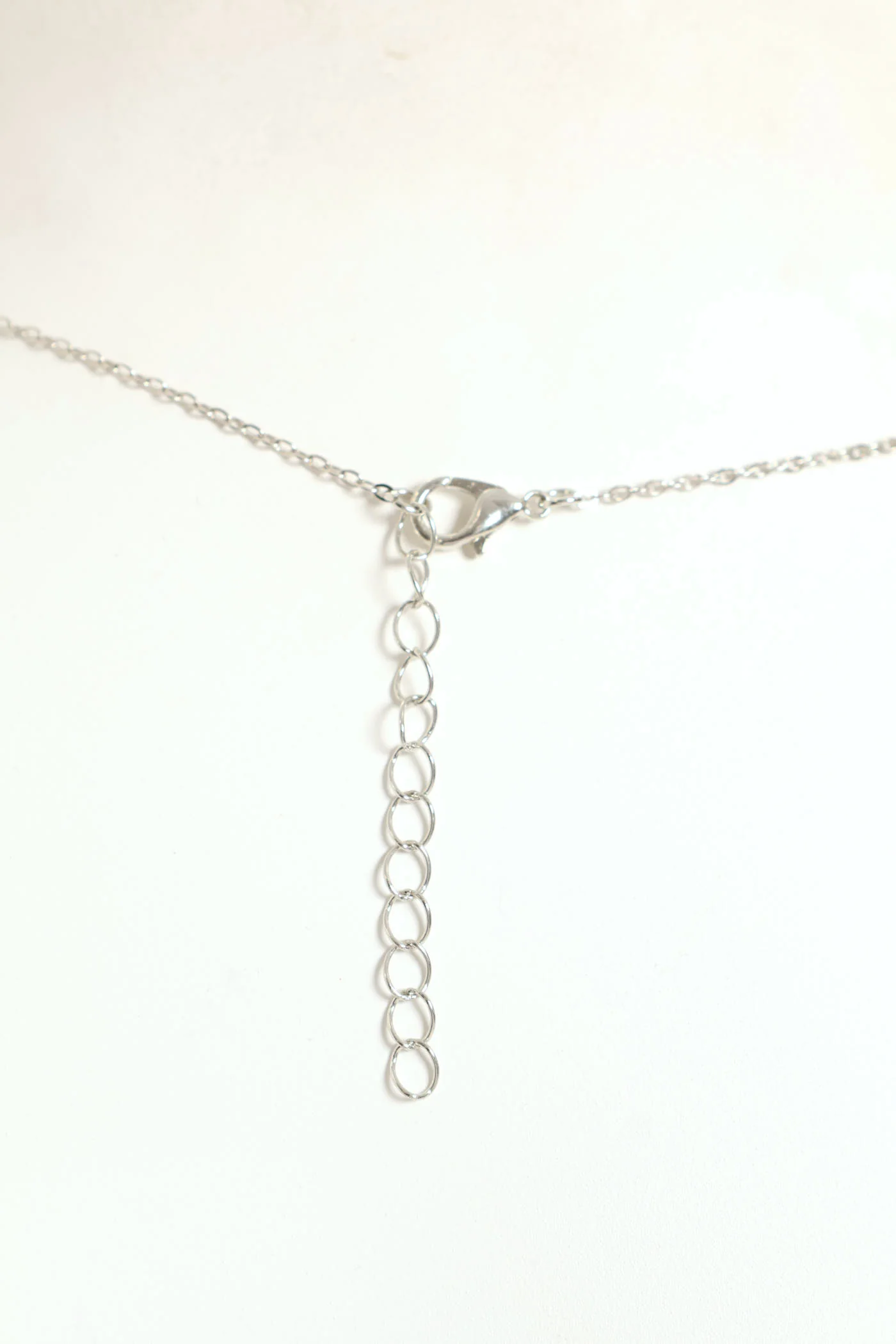 Diamante 4 Leaf Flower Pendant & Matching Earrings - Silver - Image 5