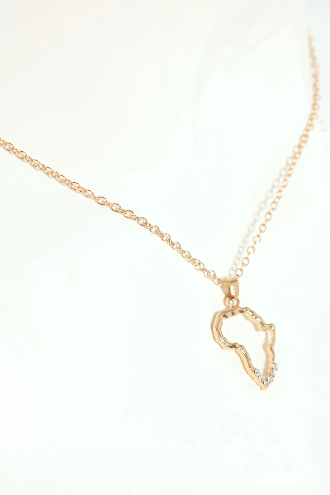Diamante Africa Pendant Necklace & Earrings - Gold