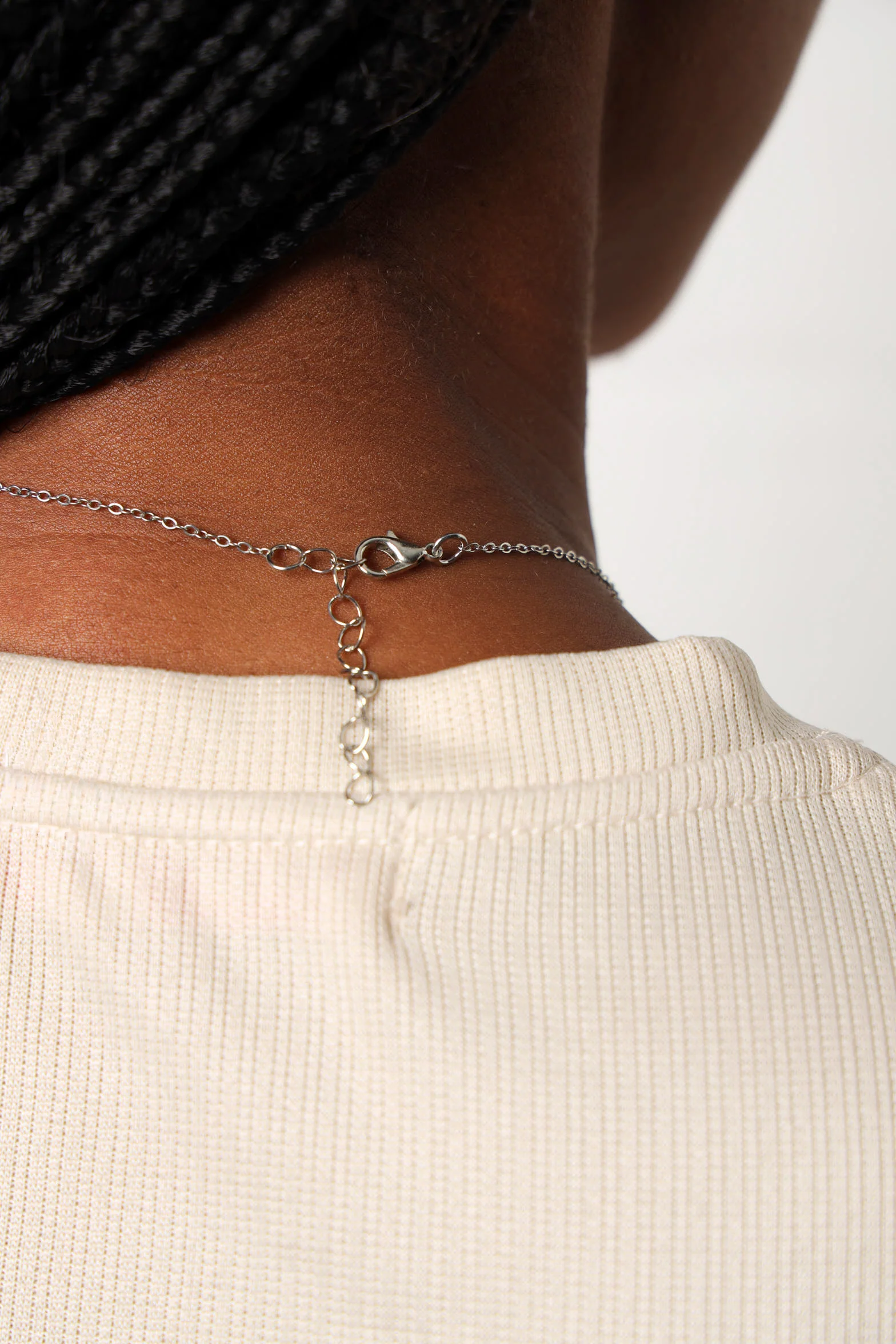 Diamante Bee Pendant Necklace & Matching Earrings - Silver - Image 4