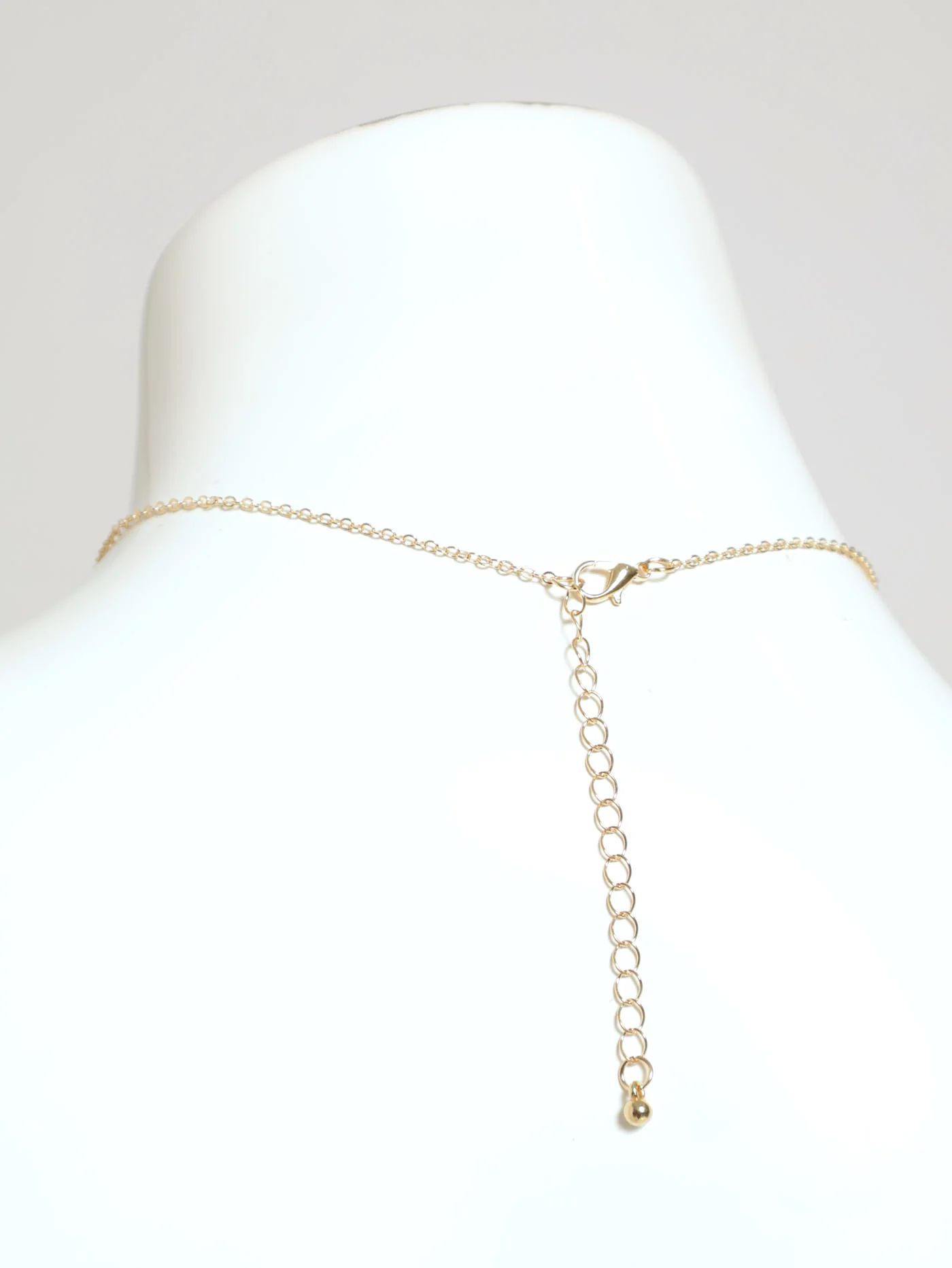 Diamante Butterfly Pendant Necklace & Earrings - Gold - Image 4