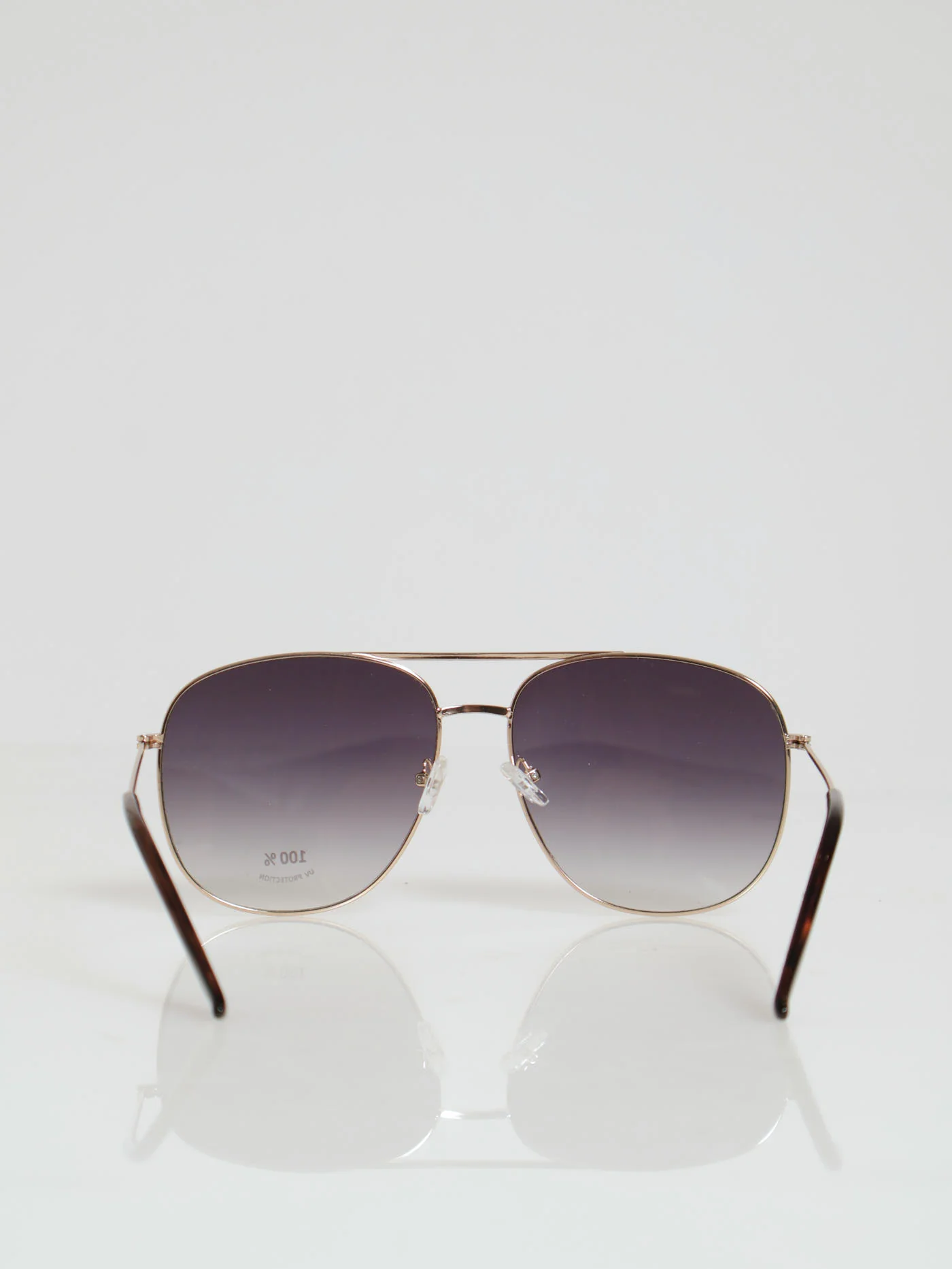 Diamante Chain Sunglasses - Black - Image 3