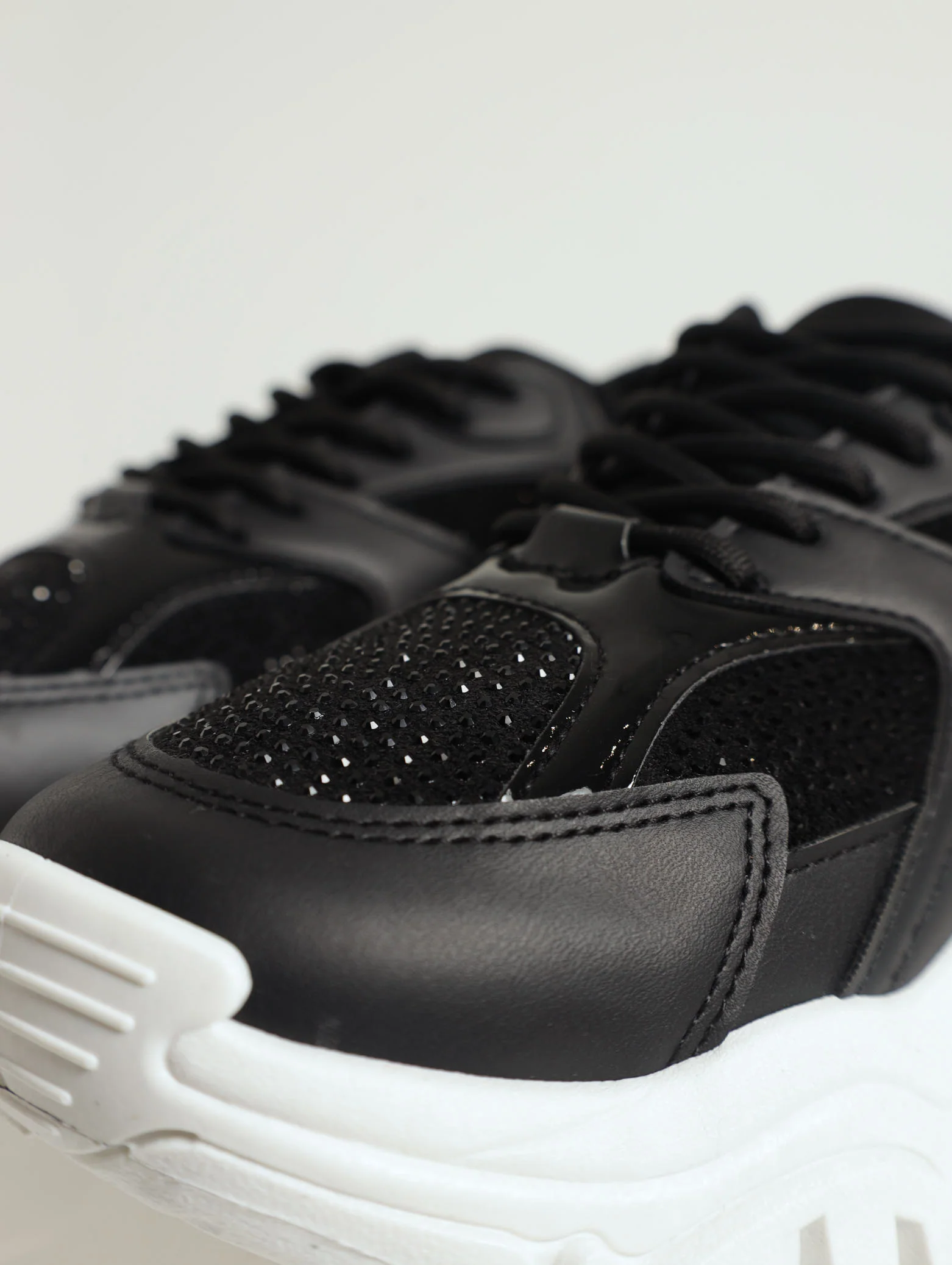 Diamante Chunky Trainer With Heel Insert - Image 4
