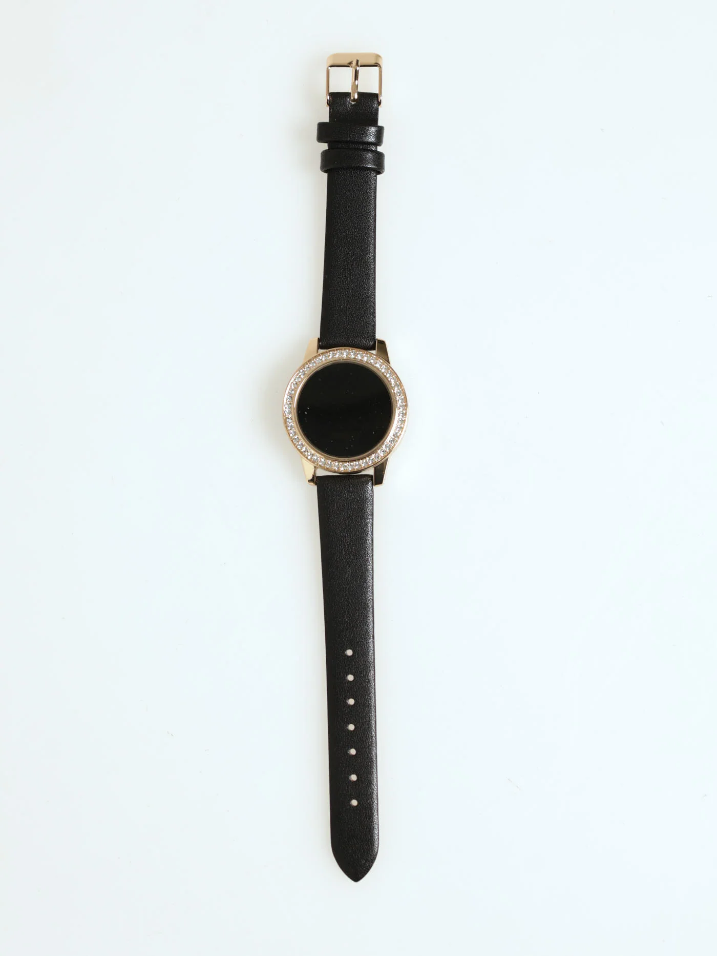 Diamante Dial Smart Watch - Black