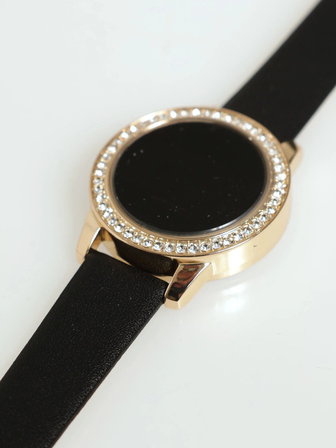 Diamante Dial Smart Watch - Black - Image 2
