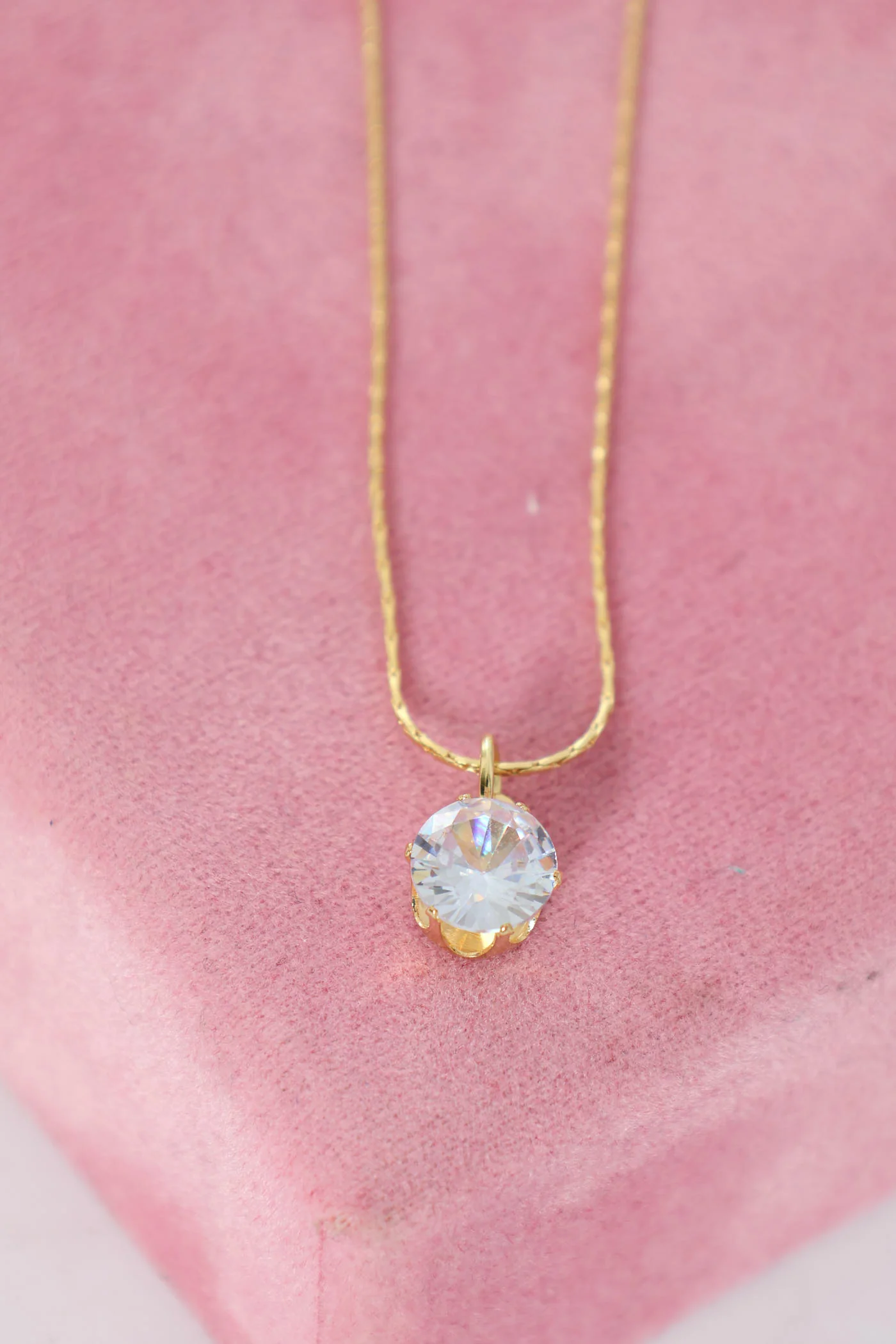 Diamante Dial Watch & Pendant Necklace - Gold - Image 3