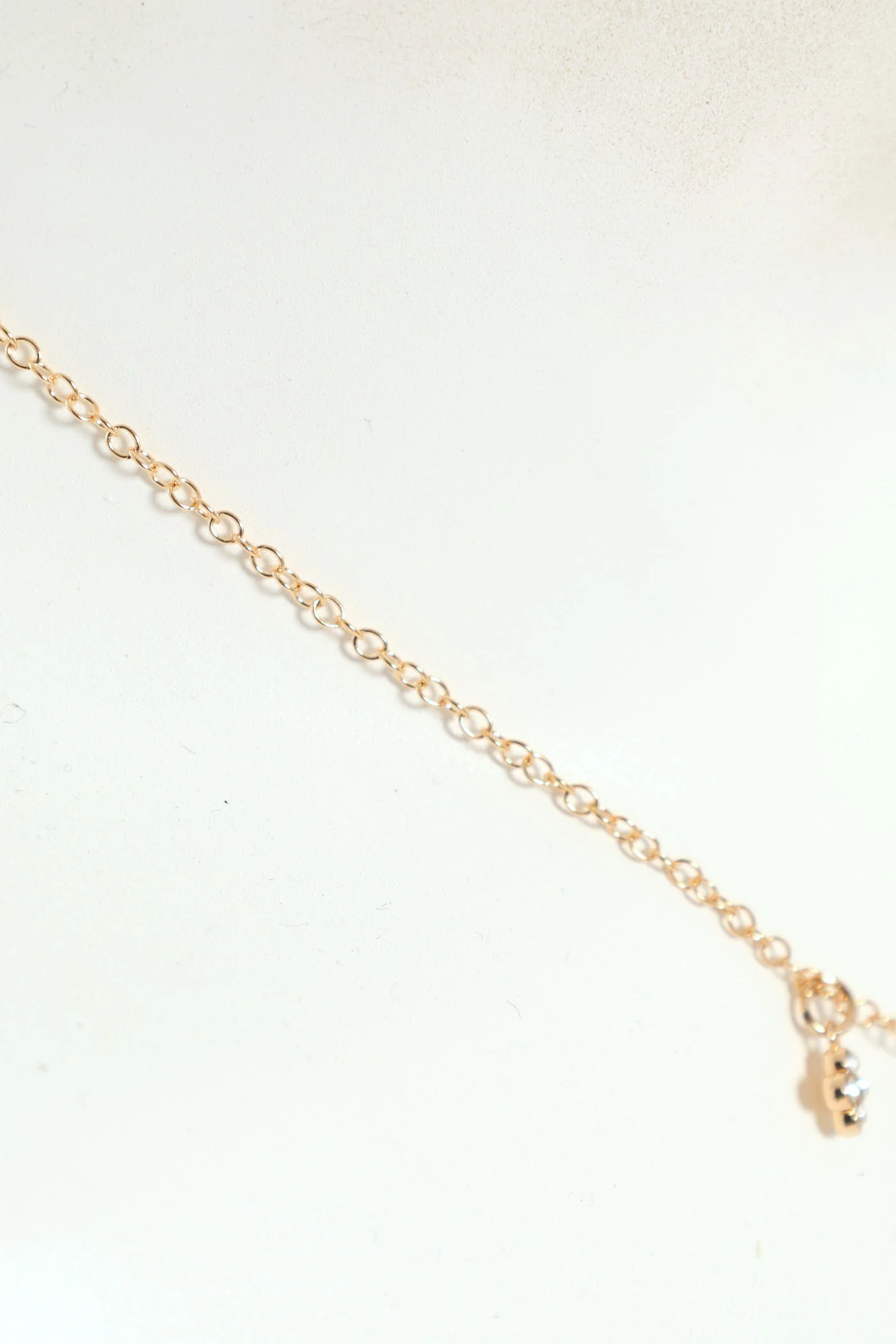 Diamante Double Flower Pendant Necklace - Gold - Image 4