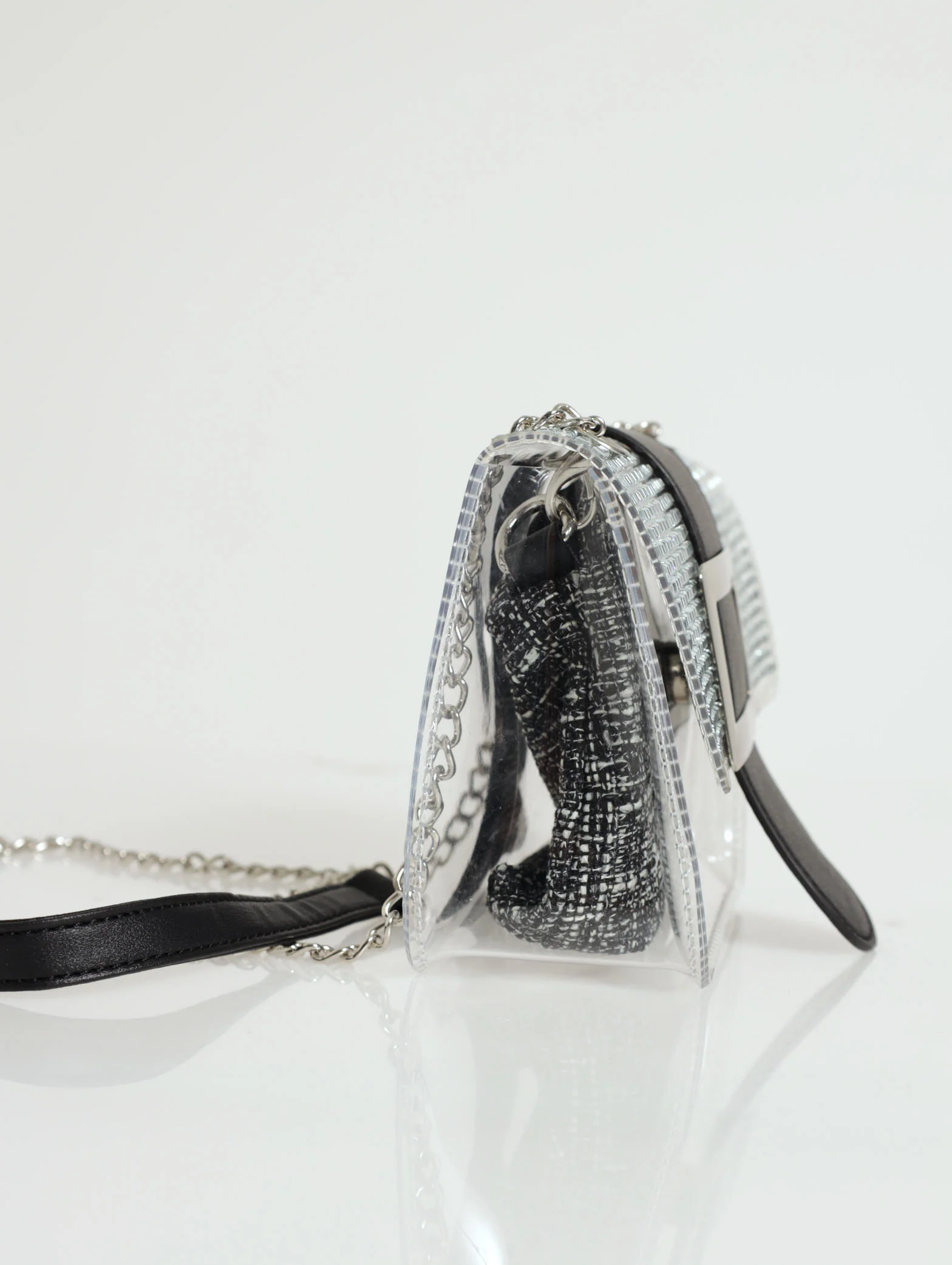 Diamante Flap Vinyl Satchel - Image 4