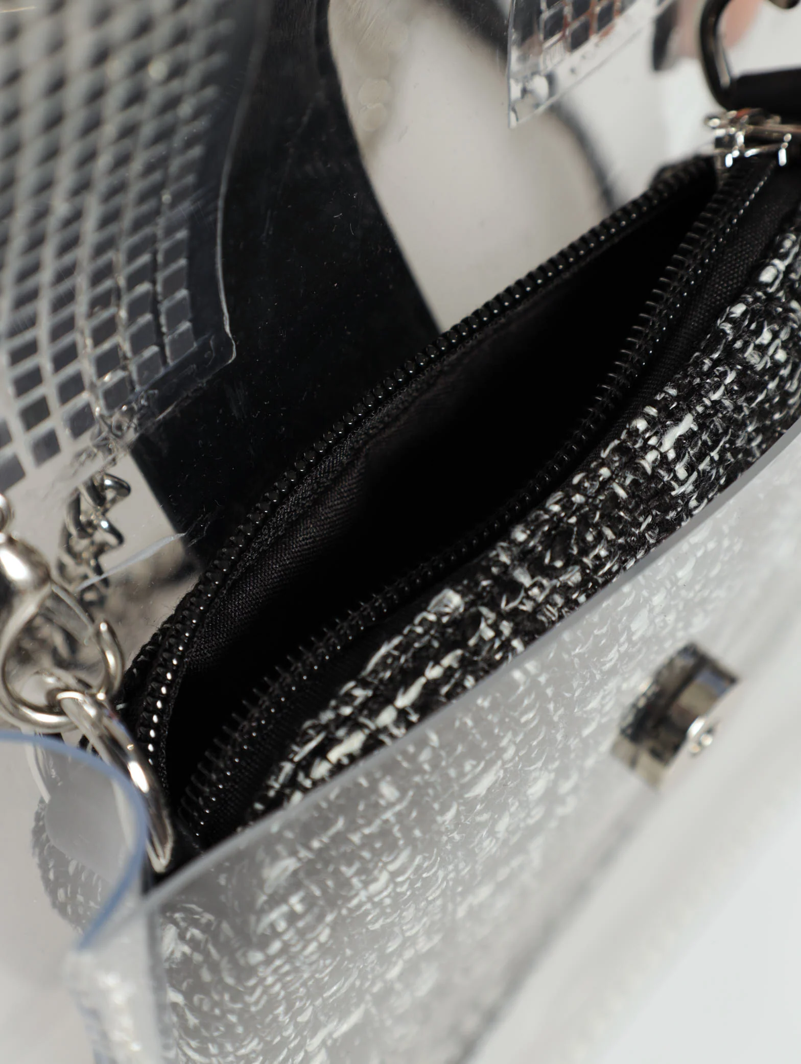 Diamante Flap Vinyl Satchel - Image 5
