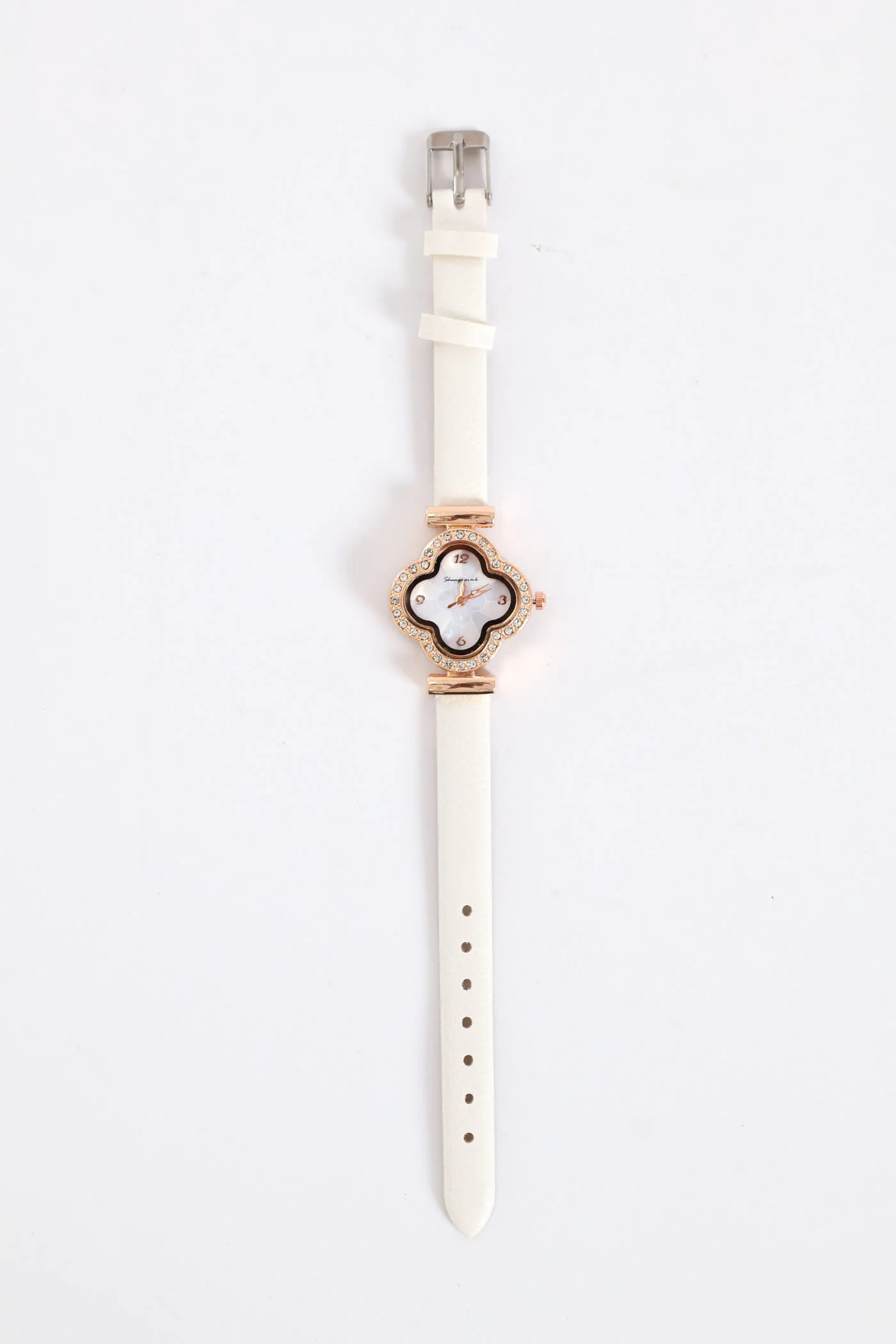 Diamante Flower Dial Watch - Gold - Image 2