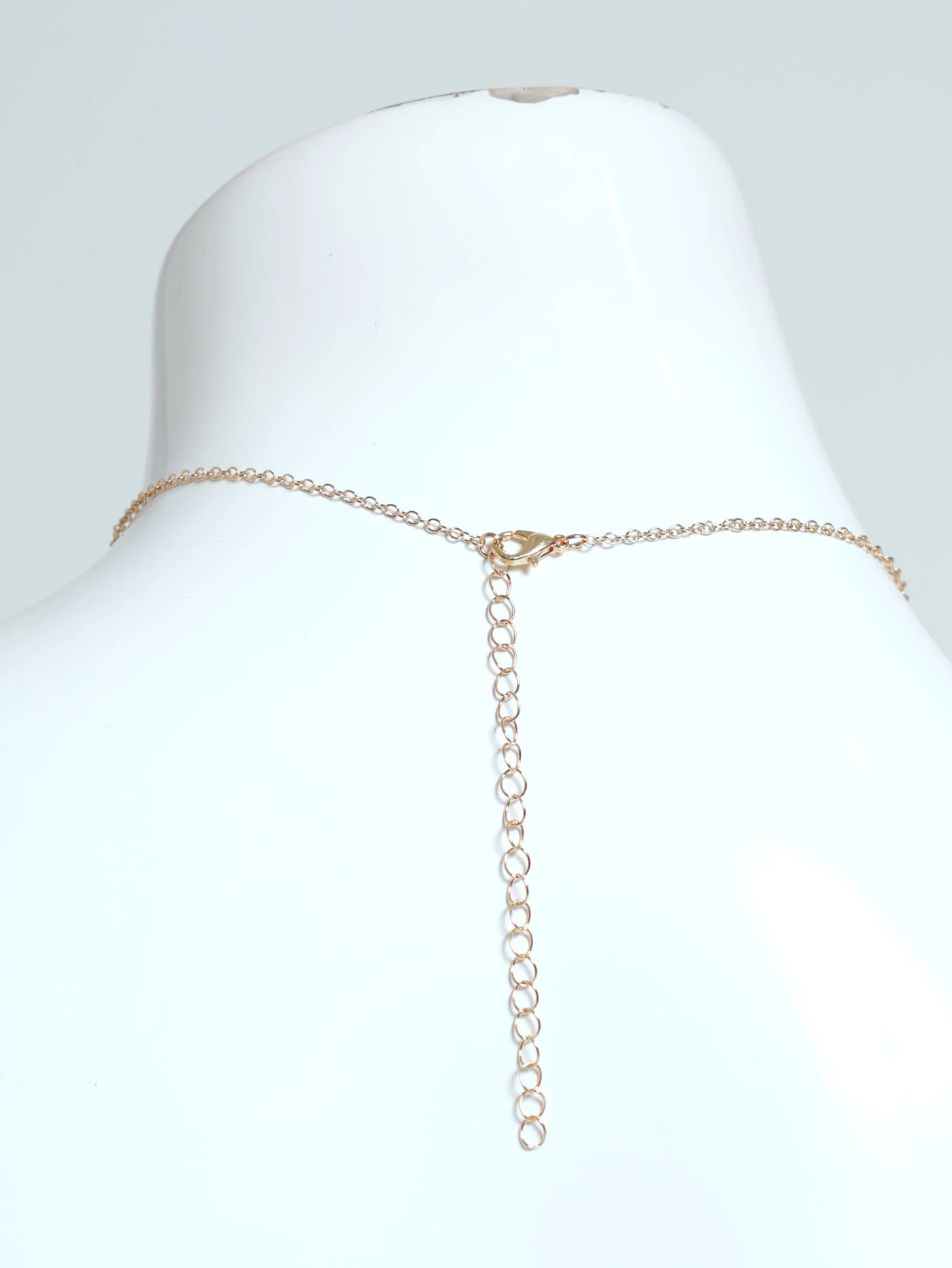 Diamante Flower Necklace & Matching Earrings - Gold - Image 4