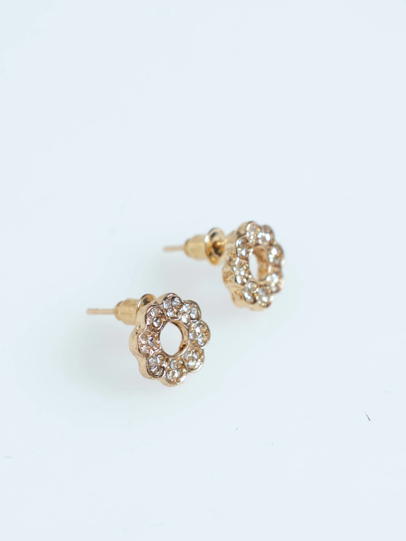 Diamante Flower Necklace & Matching Earrings - Gold - Image 5