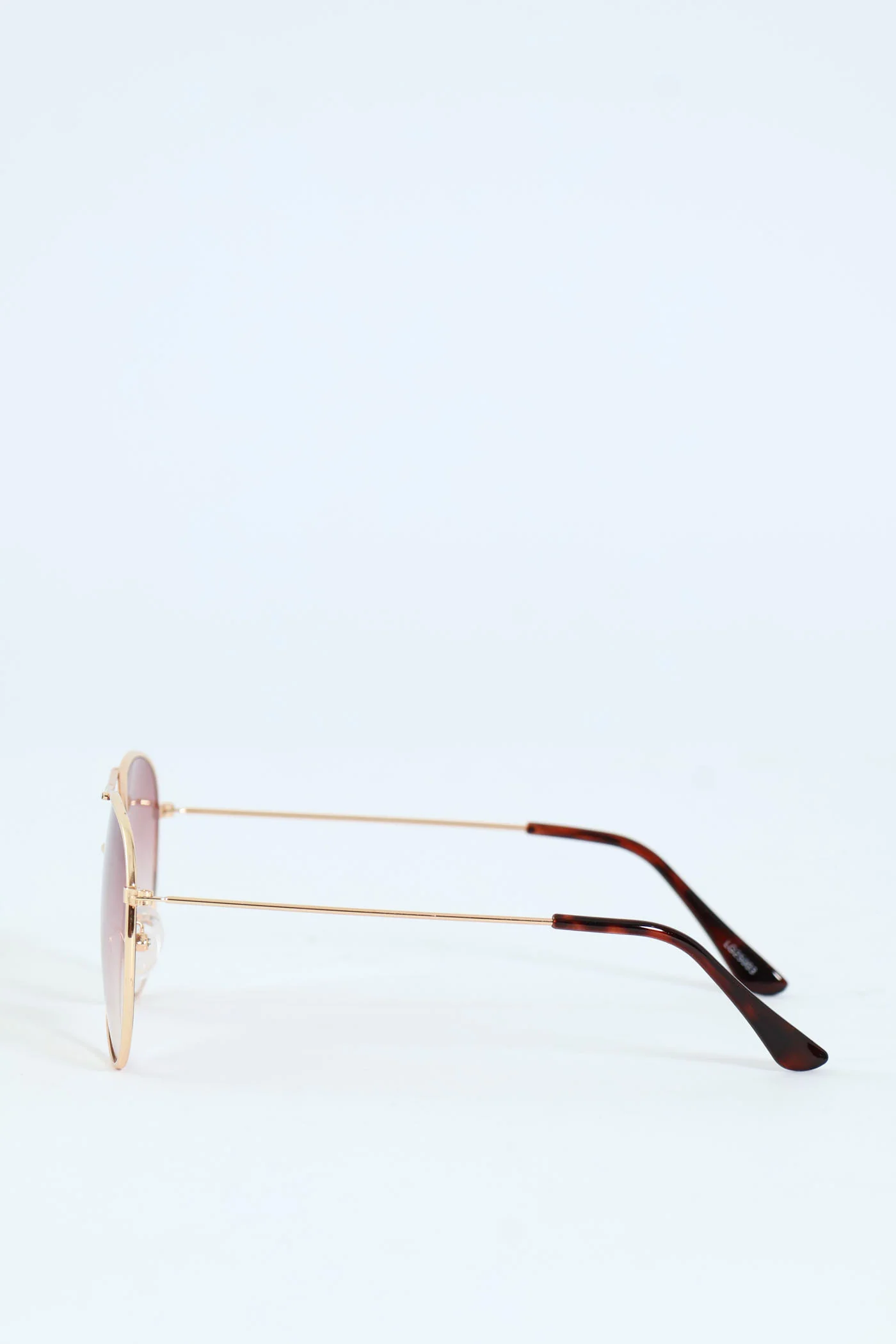 Diamante Front Aviator Sunglasses - Gold - Image 2