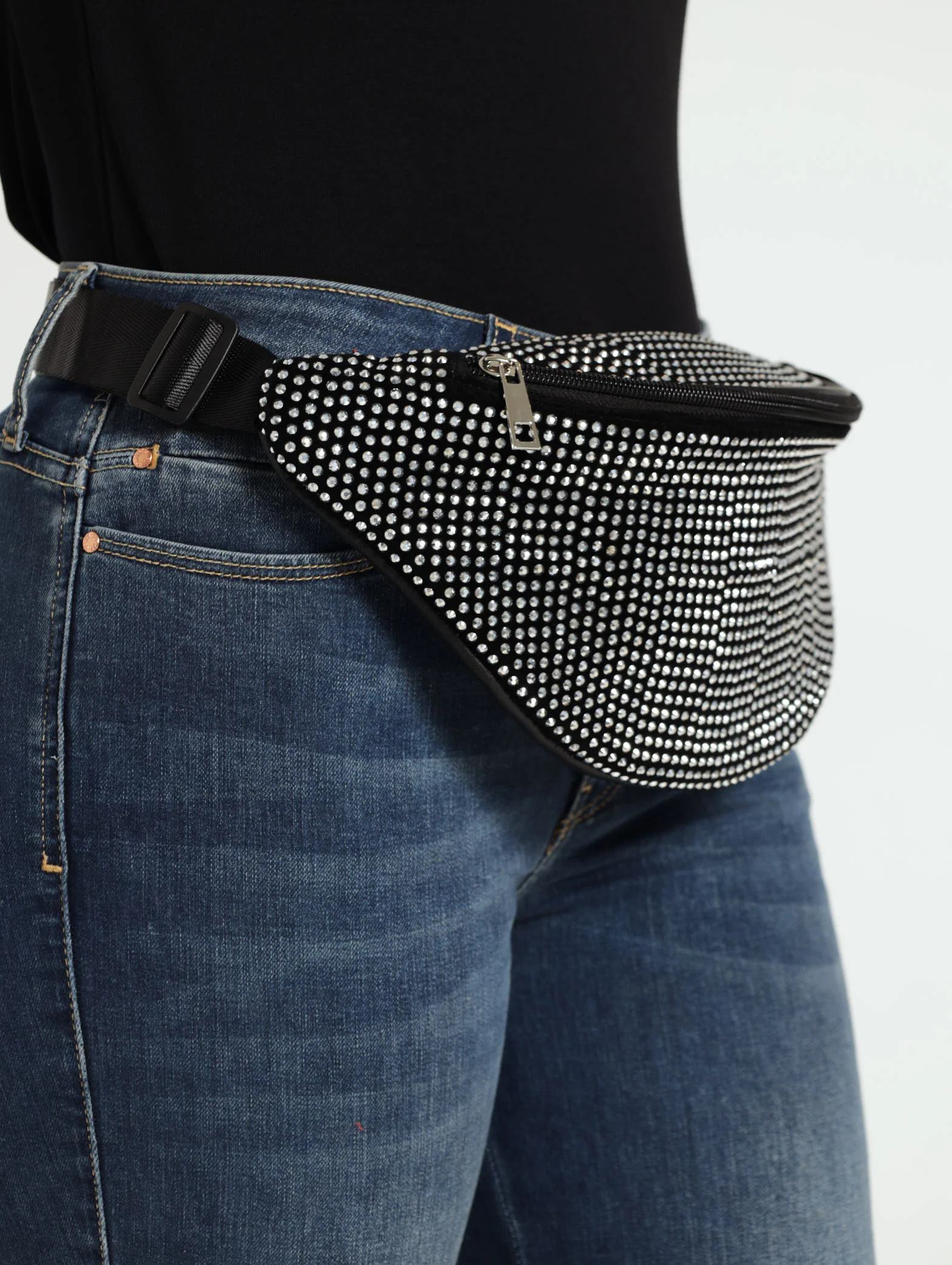 Diamante Front Moon Bag - Image 2