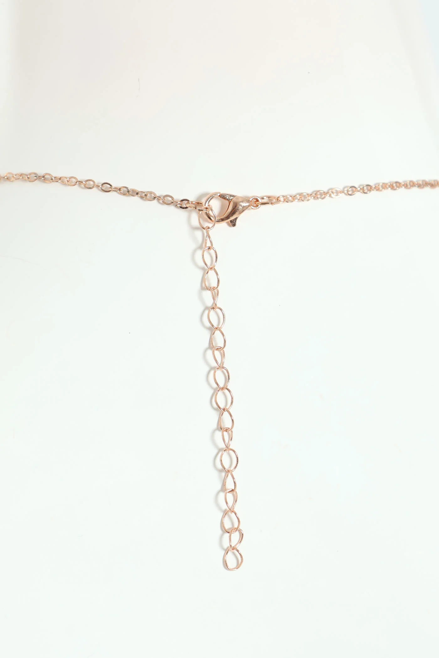 Diamante Infinity Pendant Necklace - Rose Gold - Image 4