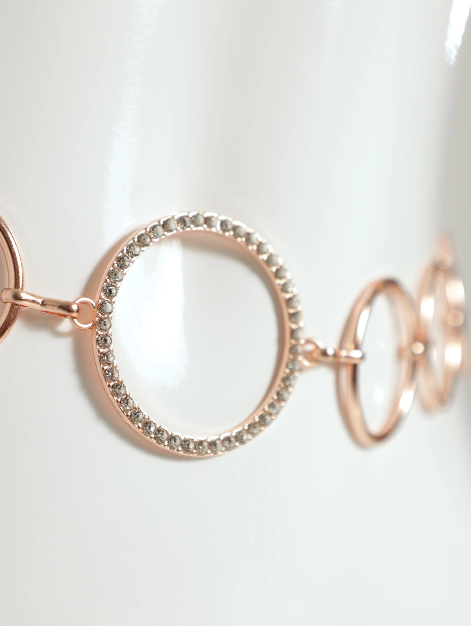 Diamante Linked Circle Chain Belt - Image 3