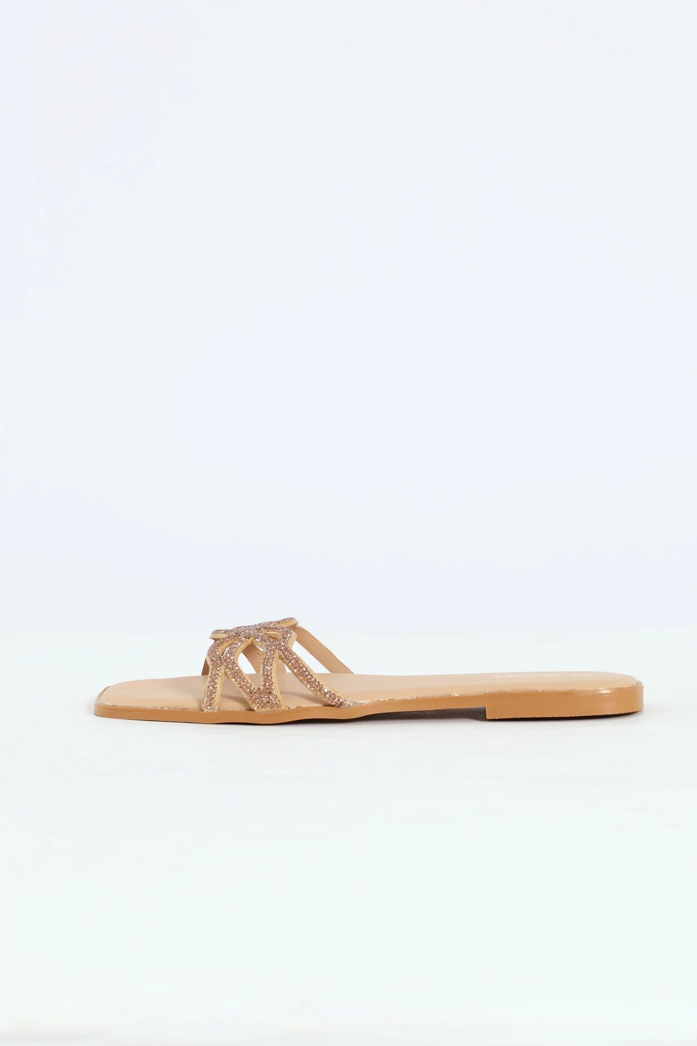 Diamante One Strap Sandal - Gold - Image 3