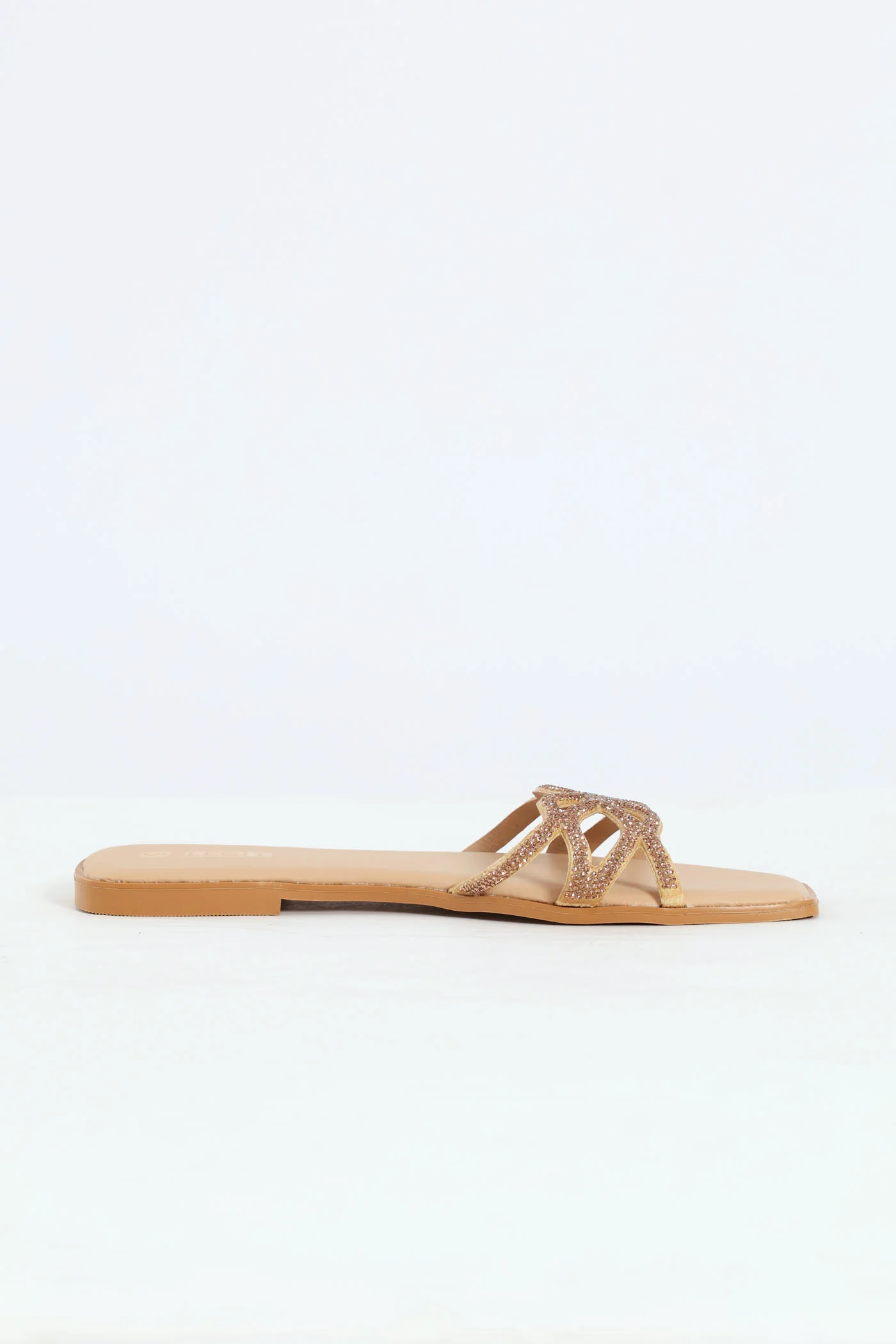 Diamante One Strap Sandal - Gold - Image 4