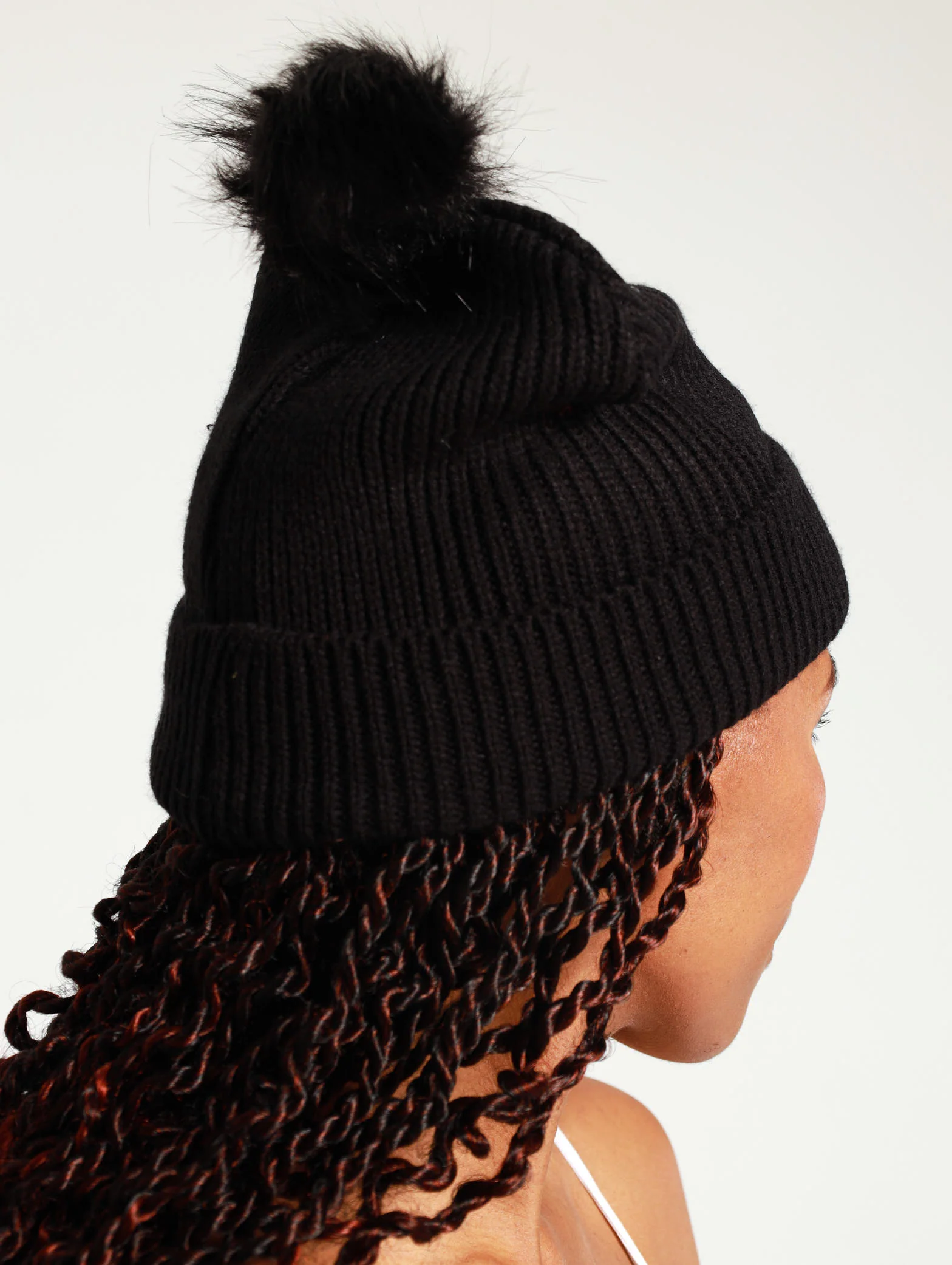 Diamante Pom Pom Beanie - Image 3