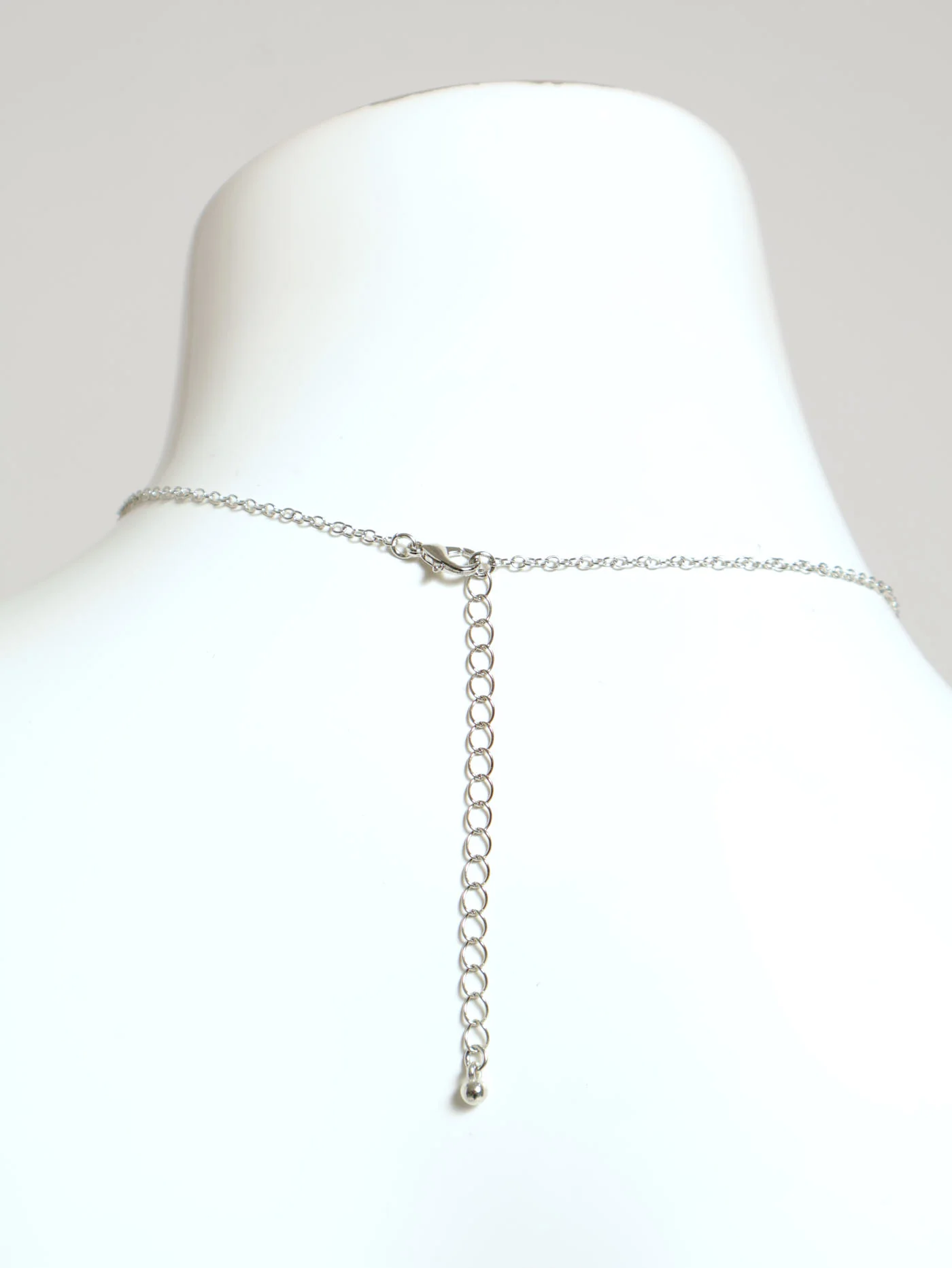 Diamante Ring Pendant Necklace & Earrings - Silver - Image 4