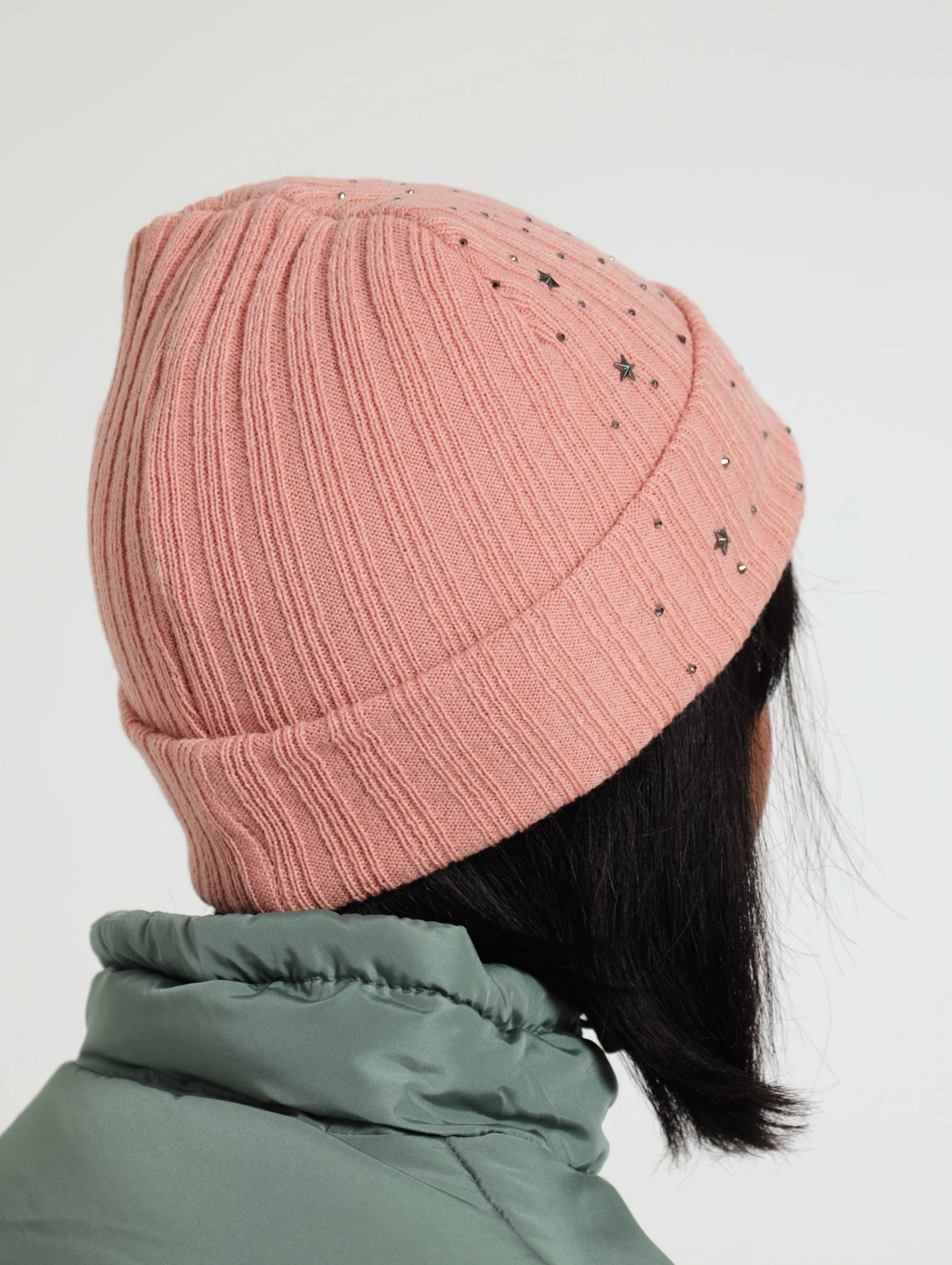 Diamante Trim Turn Up Beanie - Image 3