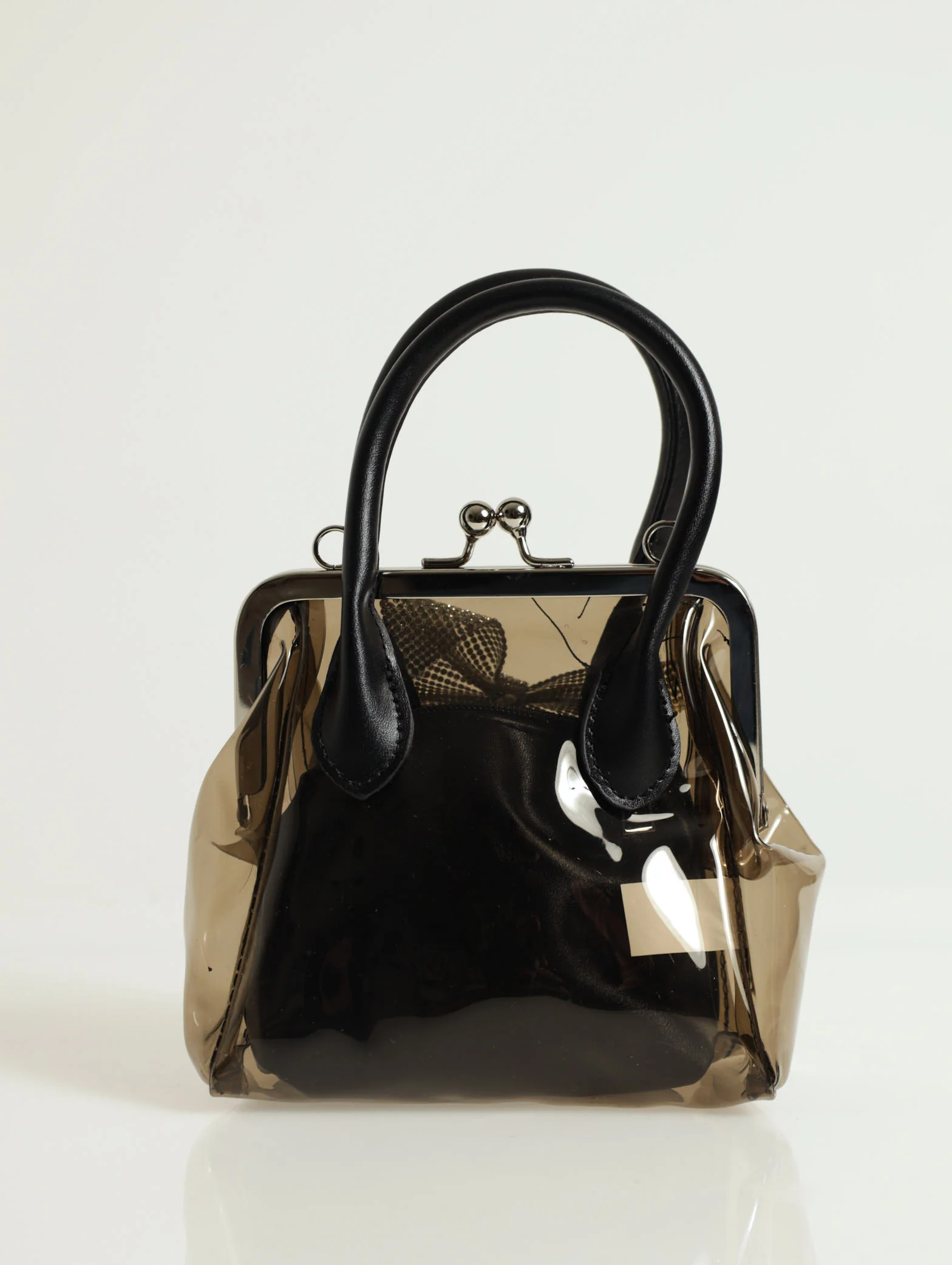 Diamante Vinyl Bow Satchel - Image 3