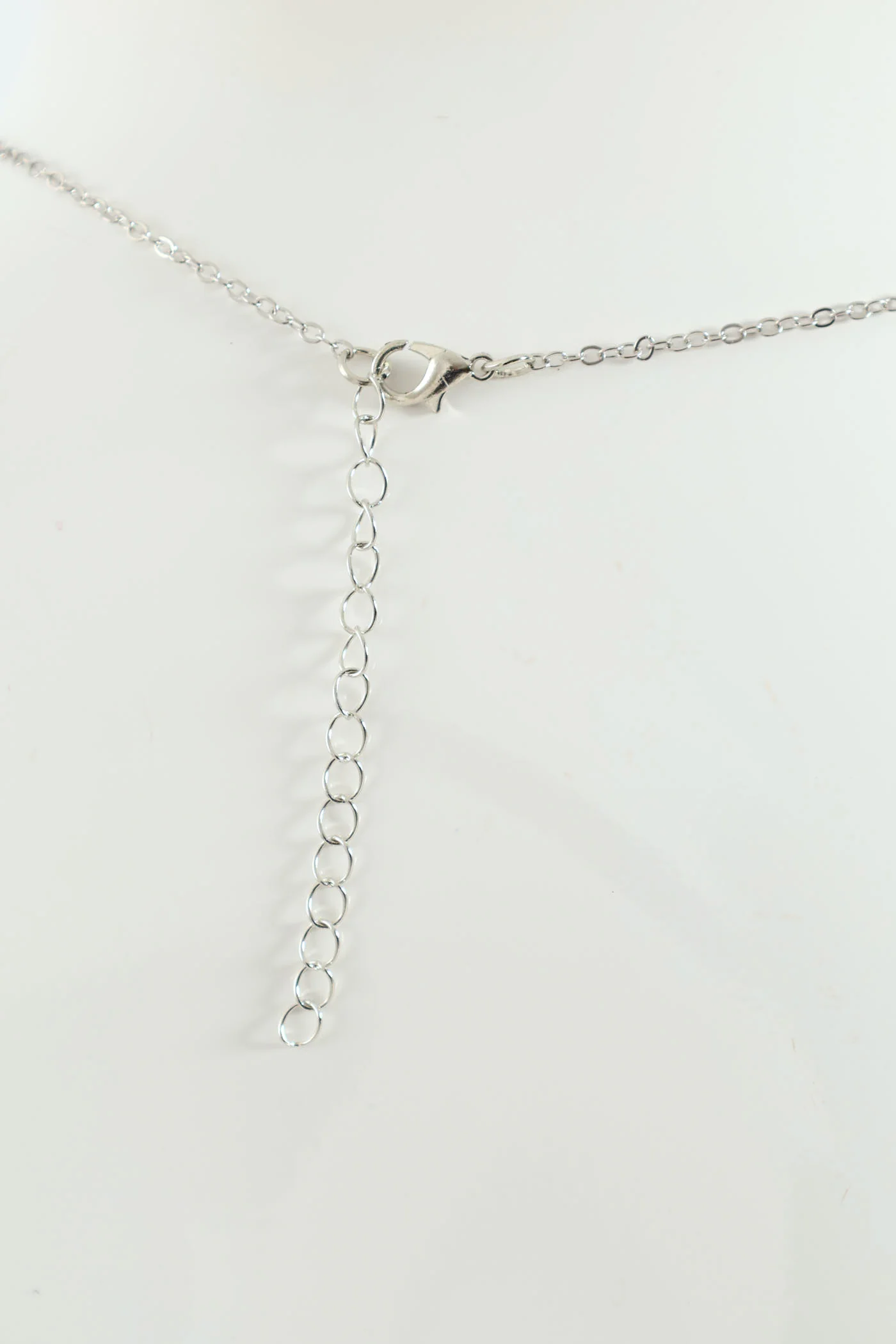 Diamond Heart Pendant Necklace & Matching Stud Earrings - Silver - Image 5