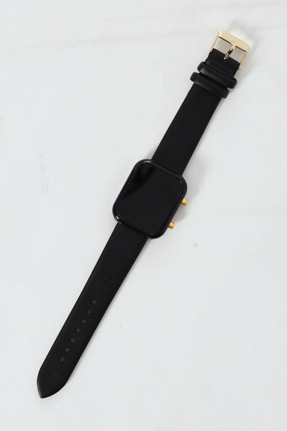 Digital Square Face Watch - Black