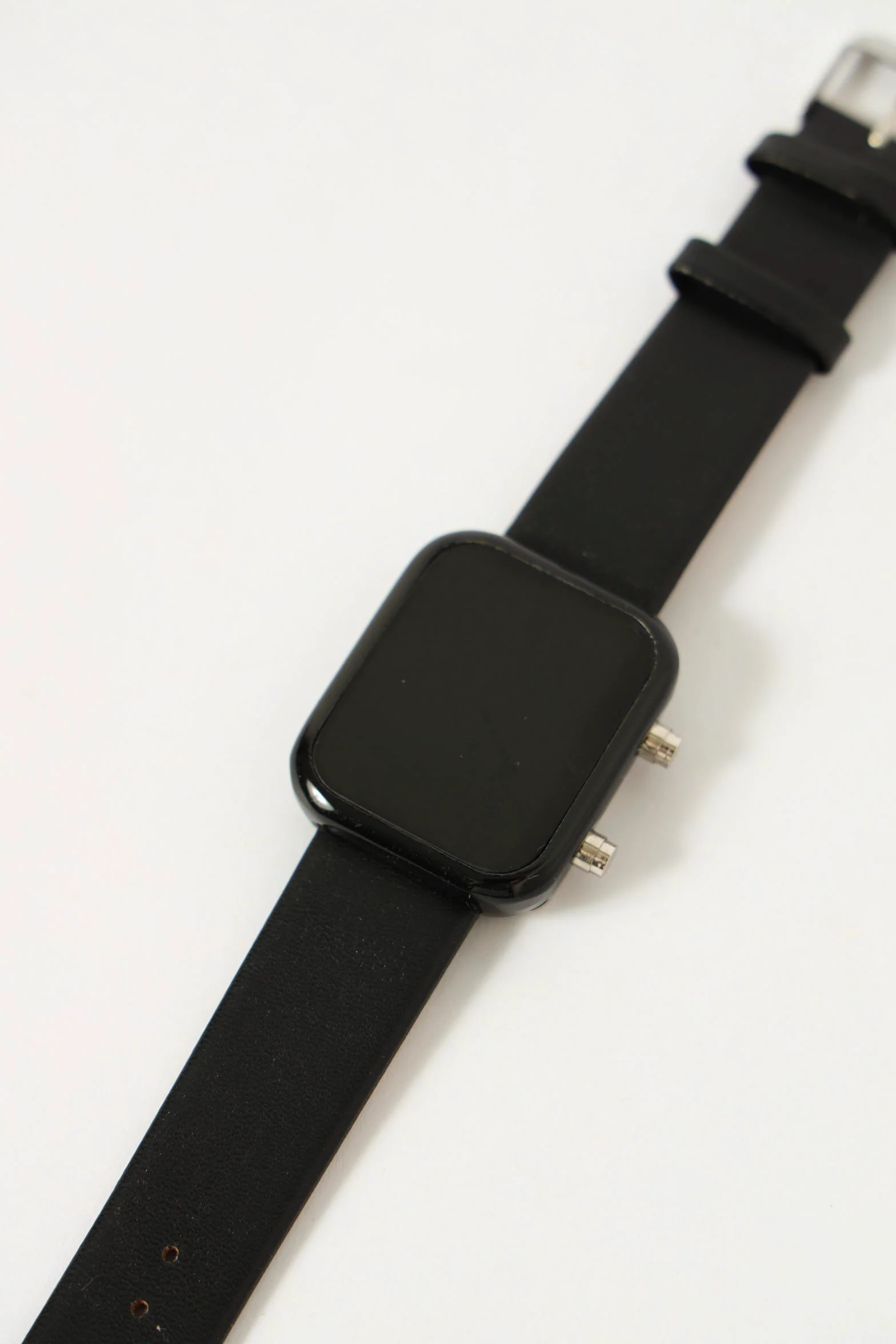 Digital Square Face Watch - Black/Silver - Image 2
