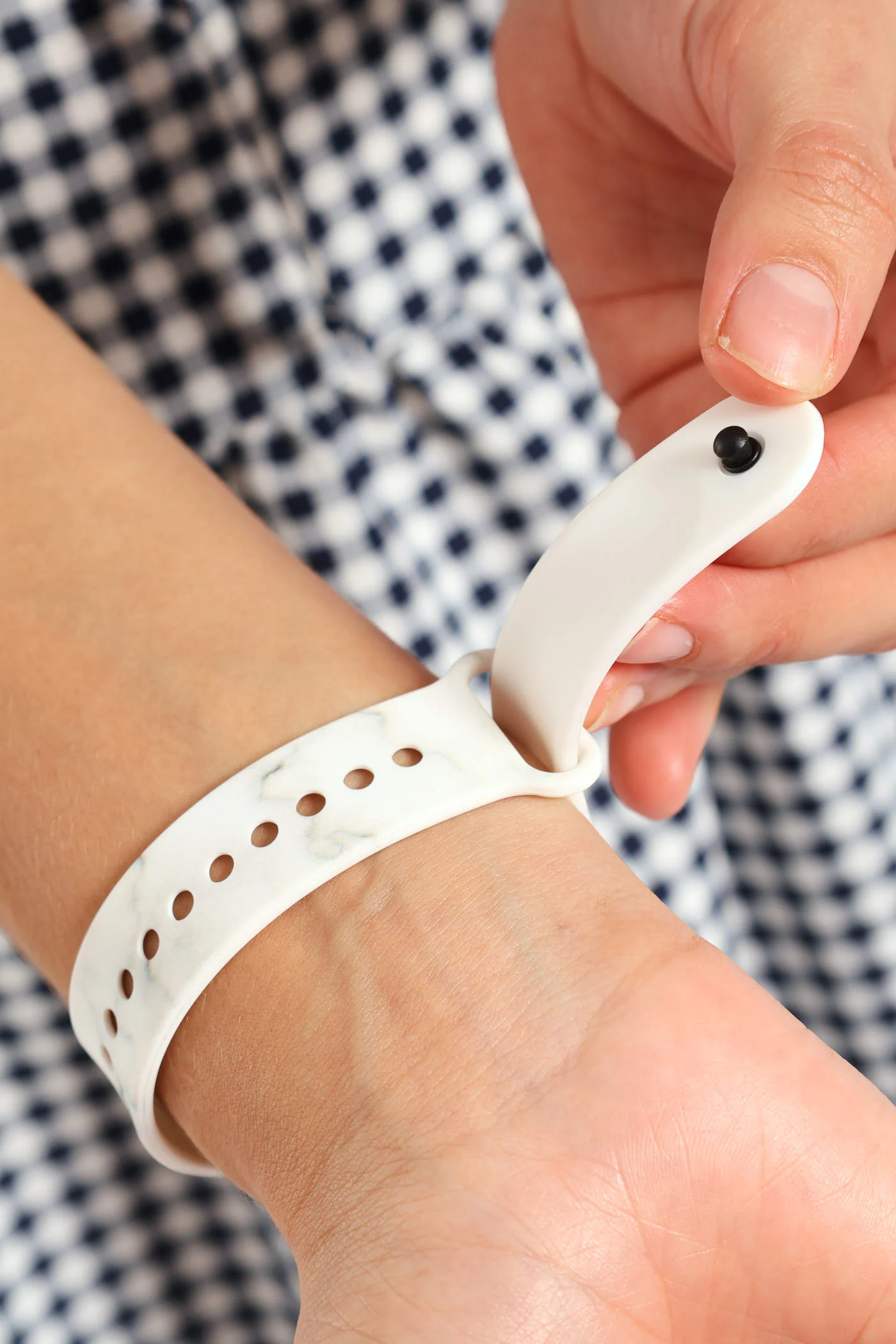 Digital Square Face Watch - Marble/Gunmetal - Image 2