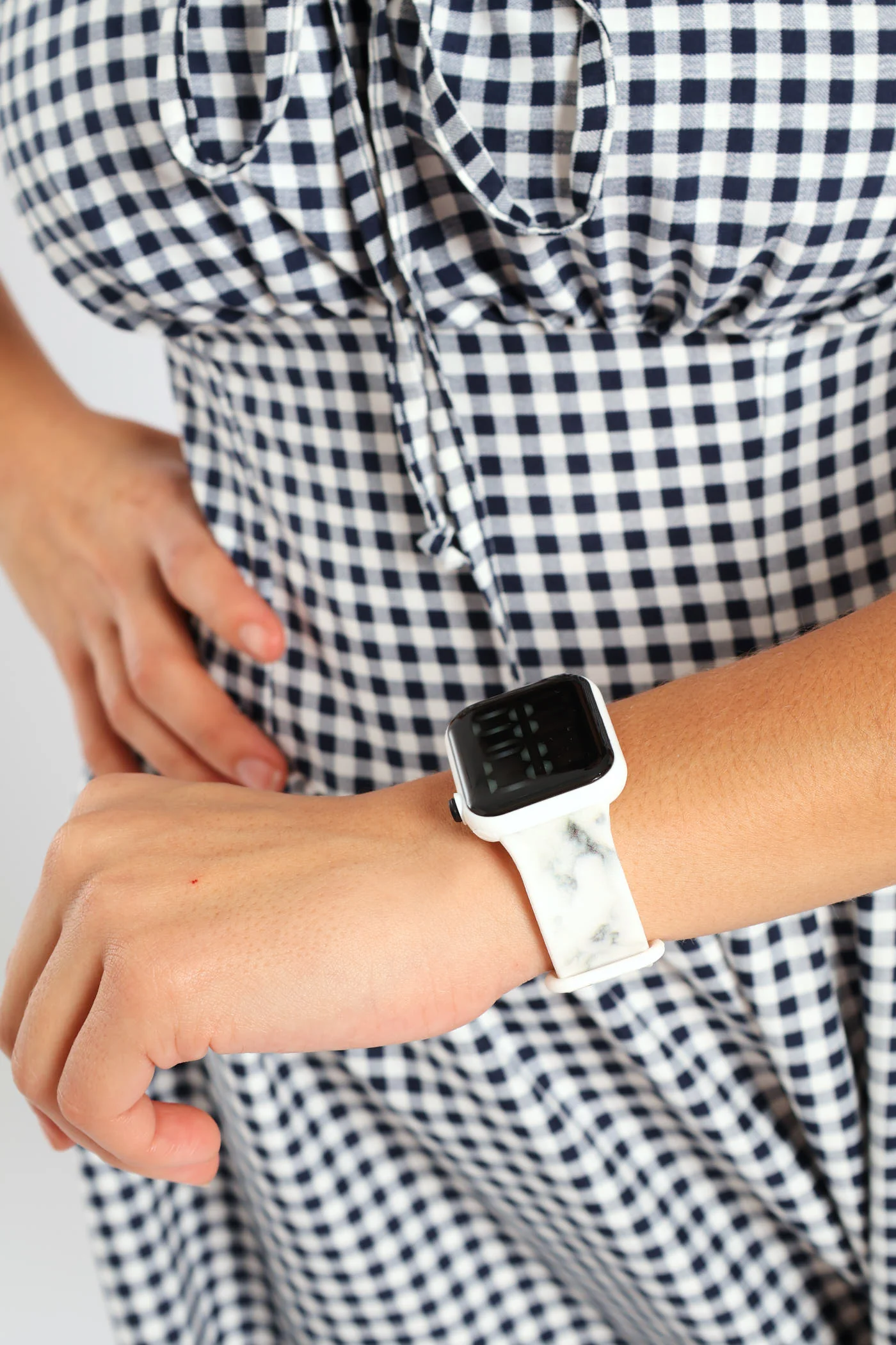 Digital Square Face Watch - Marble/Gunmetal - Image 4