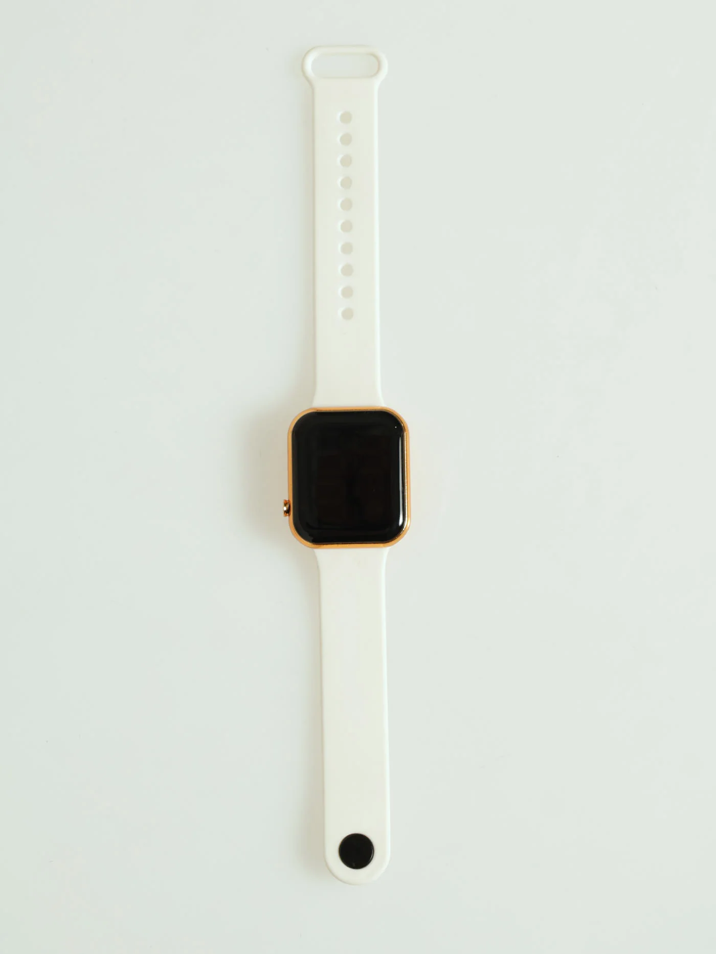Digital Square Face Watch - Rose Gold
