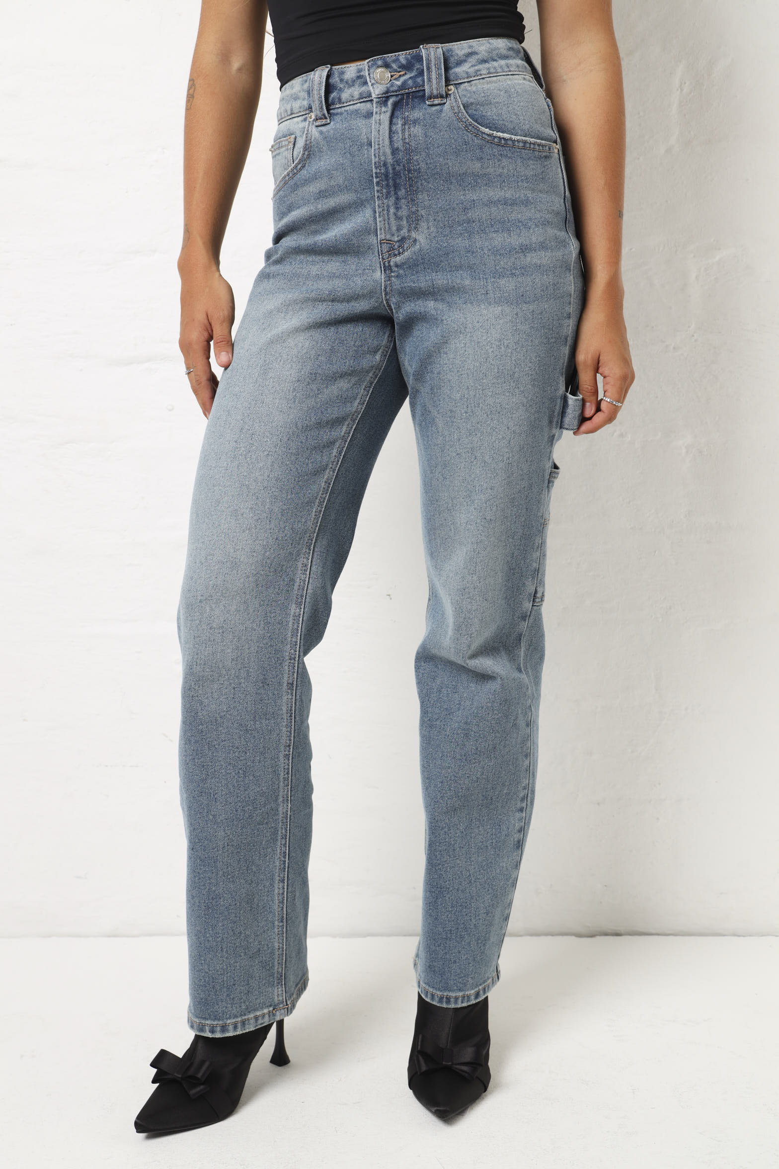 Dirty Carpenter Wide Leg Jean - Dark Wash