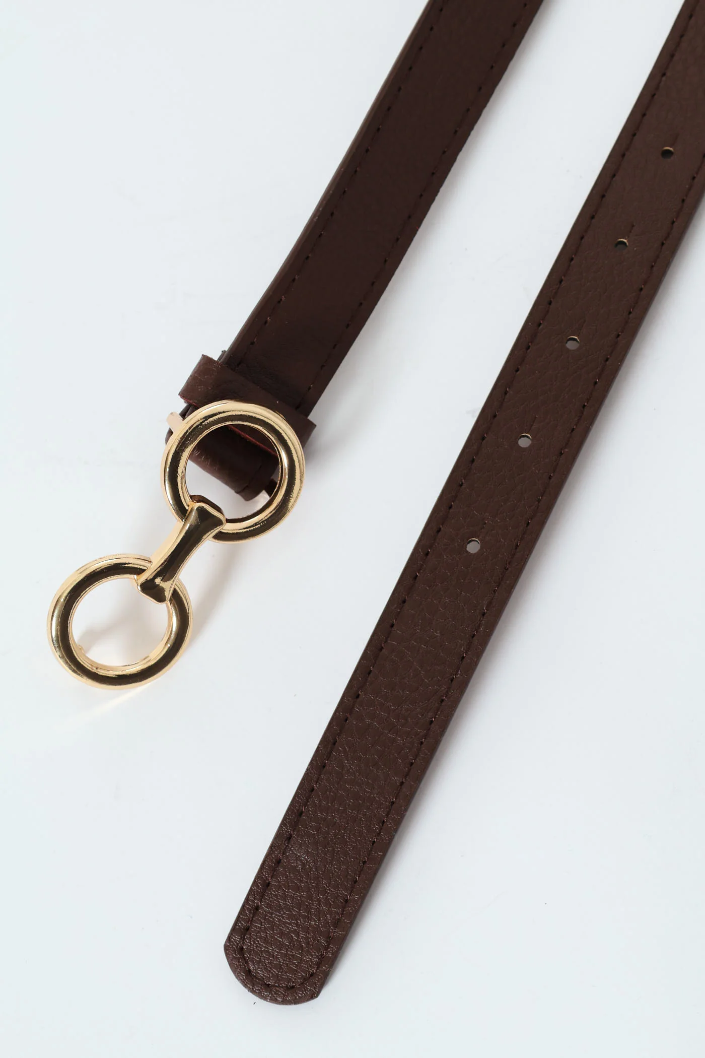 Double Link Fashion Belt - Brown - Image 2
