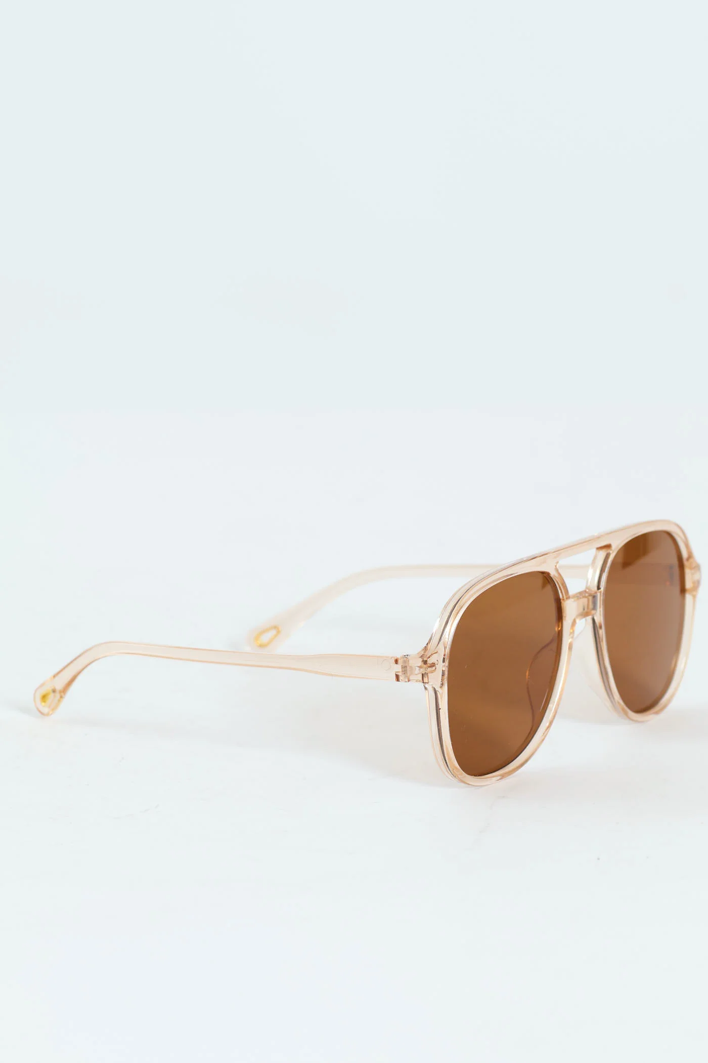 Double Beam Retro Sport Sunglasses - Champagne - Image 3