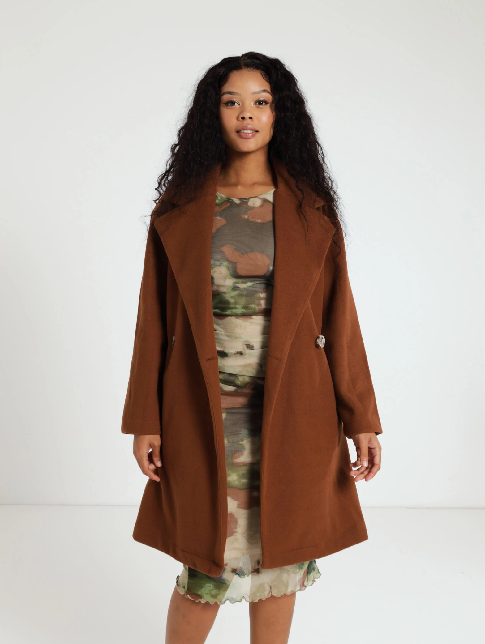 Double Breasted Brown Jacket