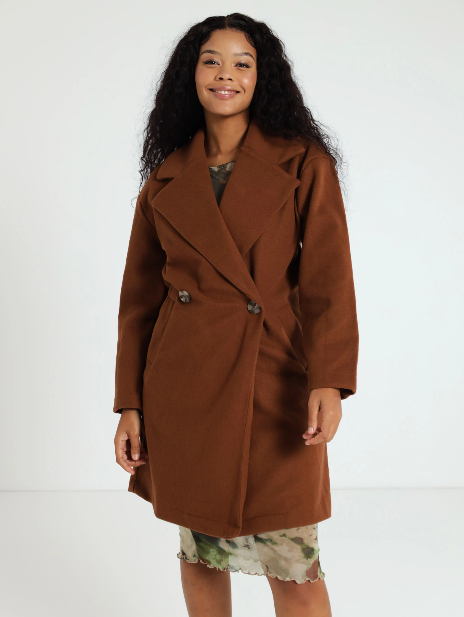 Double Breasted Brown Jacket - Image 2