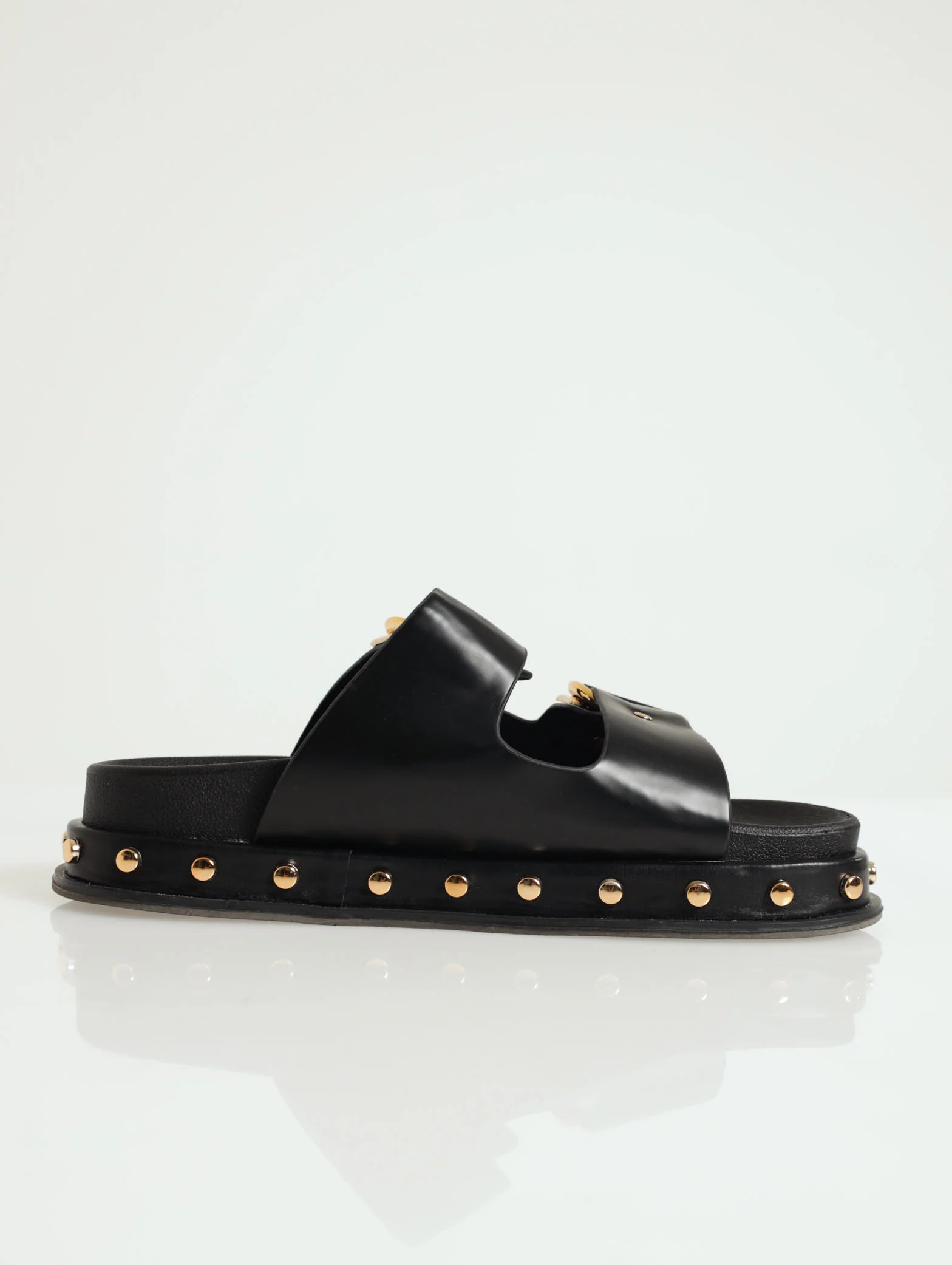 Double Buckle Mule With Studded Outsole - Image 2