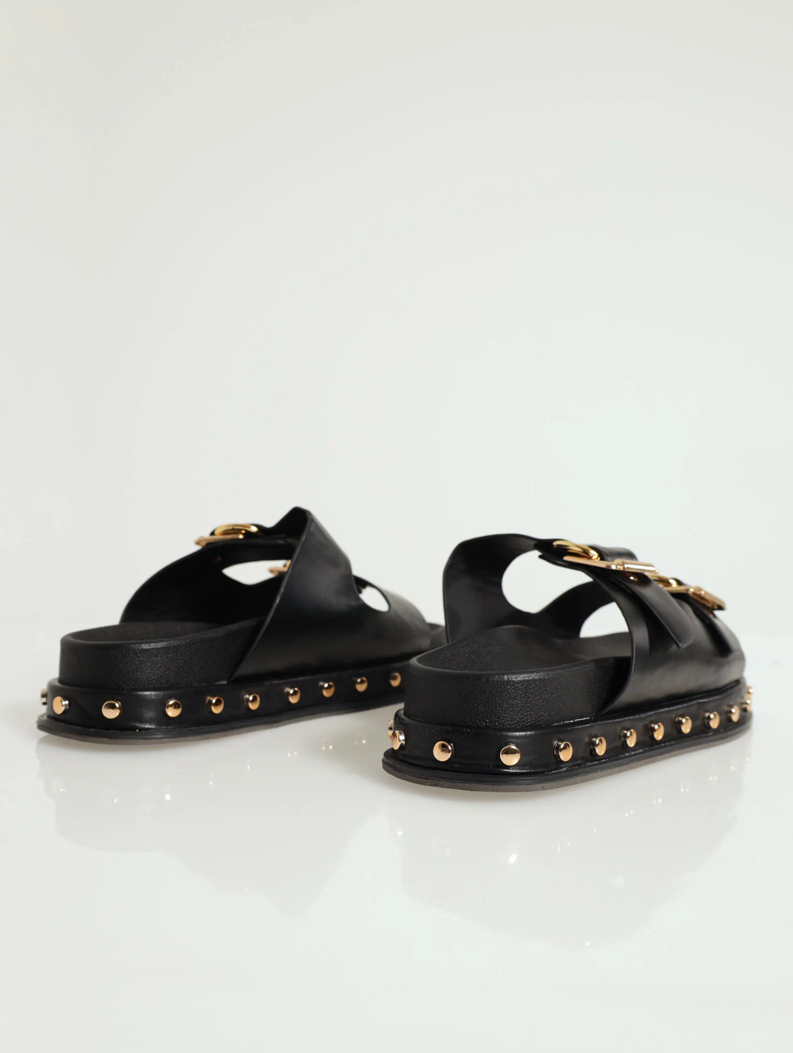 Double Buckle Mule With Studded Outsole - Image 3