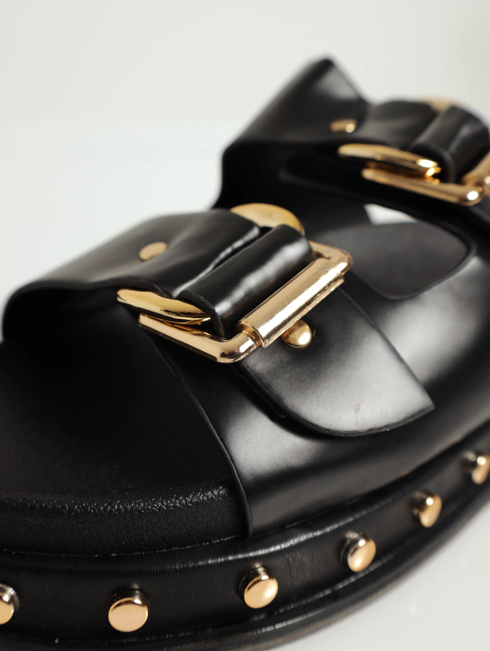 Double Buckle Mule With Studded Outsole - Image 5
