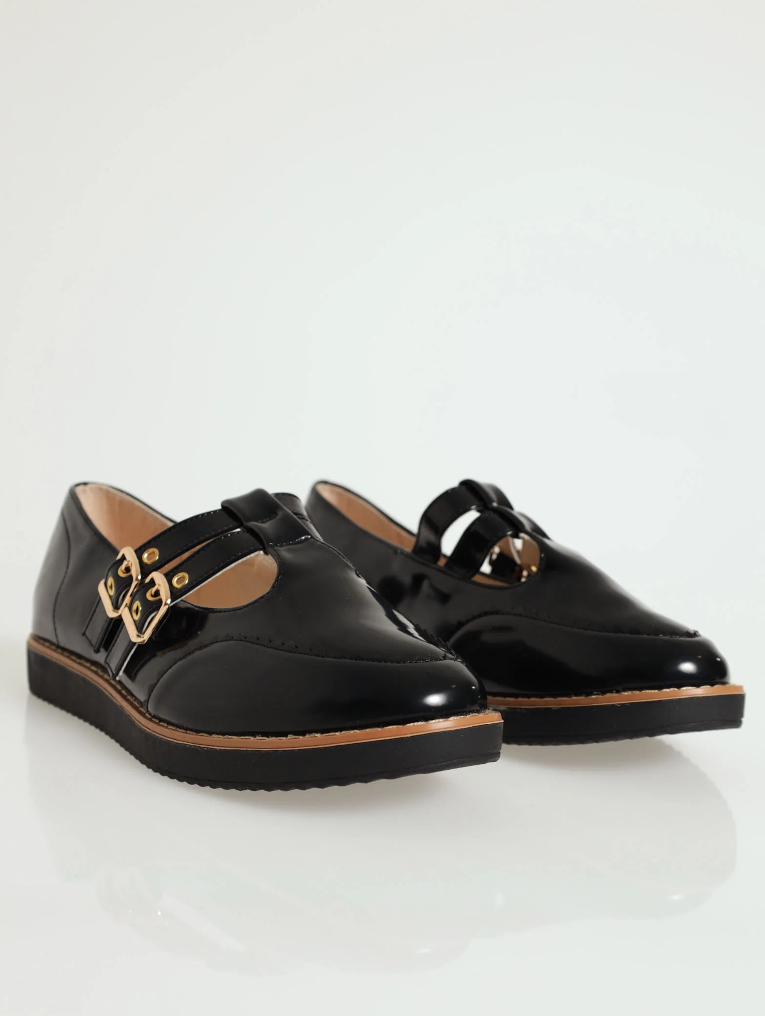 Double Buckle Tbar Loafer With Randing - Image 2