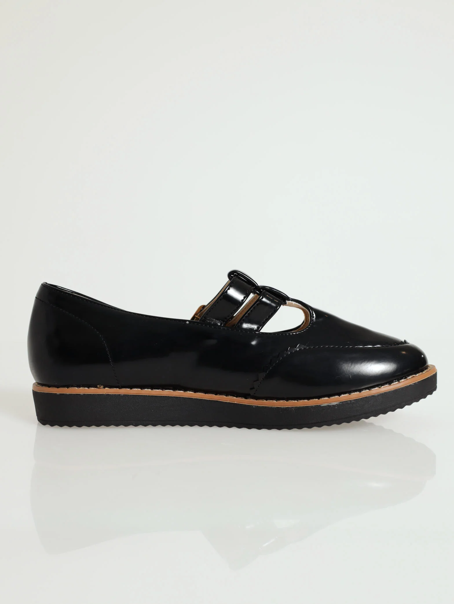Double Buckle Tbar Loafer With Randing - Image 3