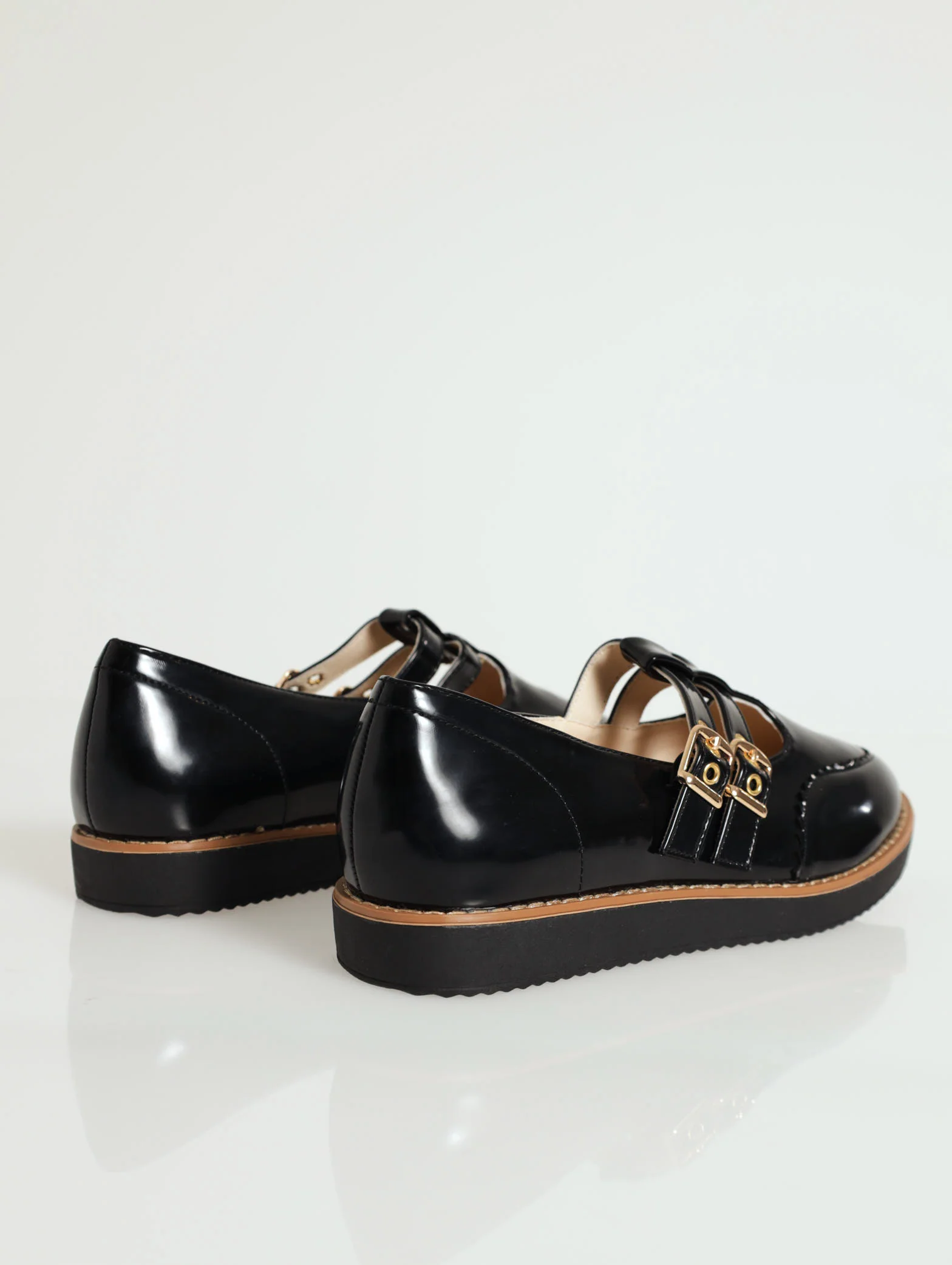 Double Buckle Tbar Loafer With Randing - Image 4