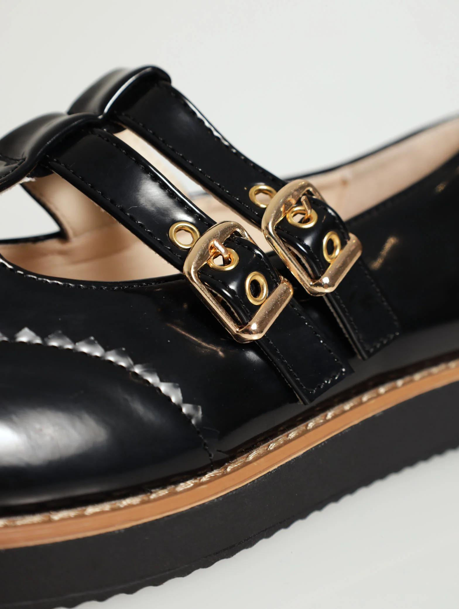 Double Buckle Tbar Loafer With Randing - Image 5
