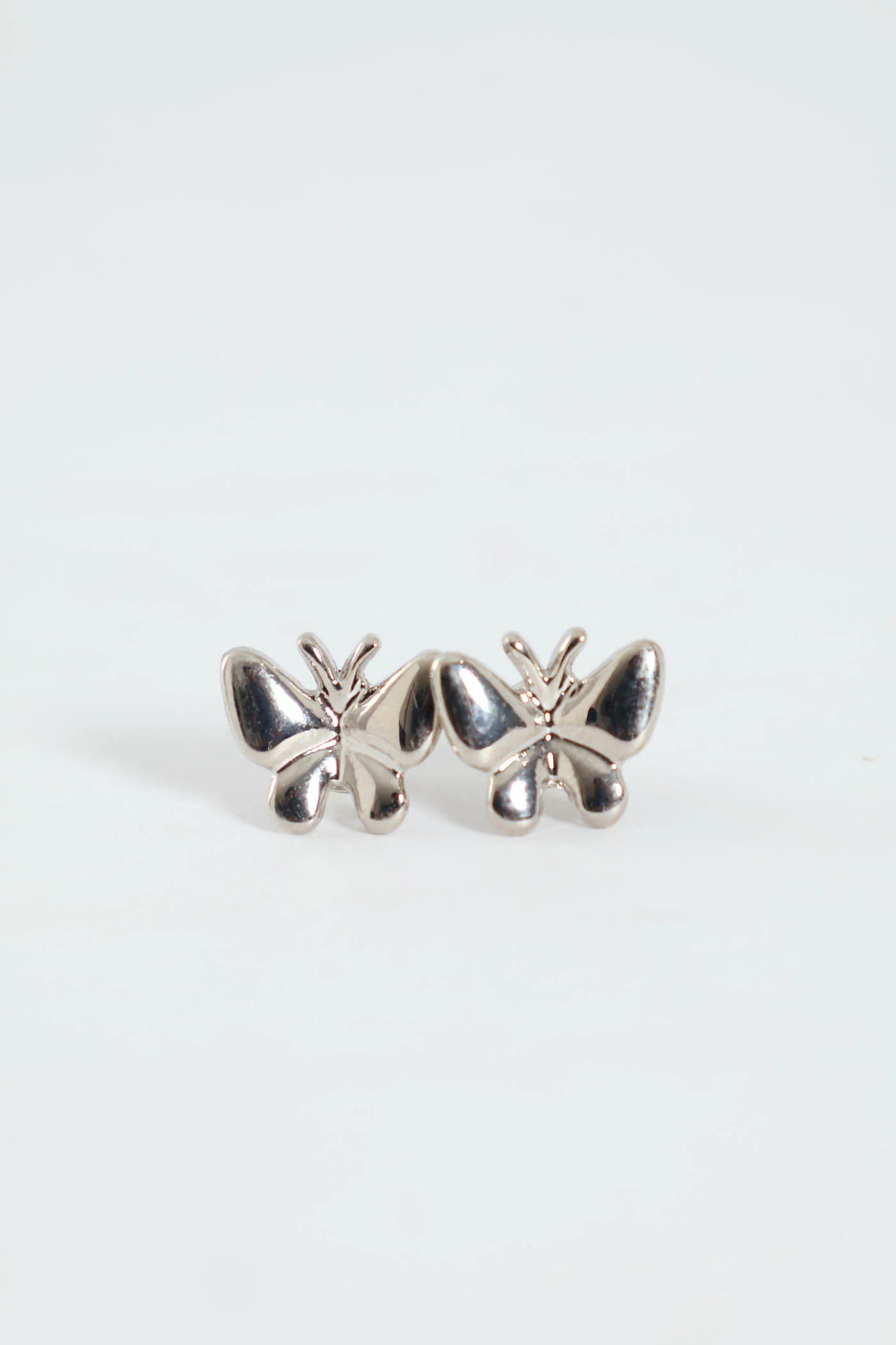Double Butterfly Pendant Necklace And Matching Earrings - Silver - Image 2