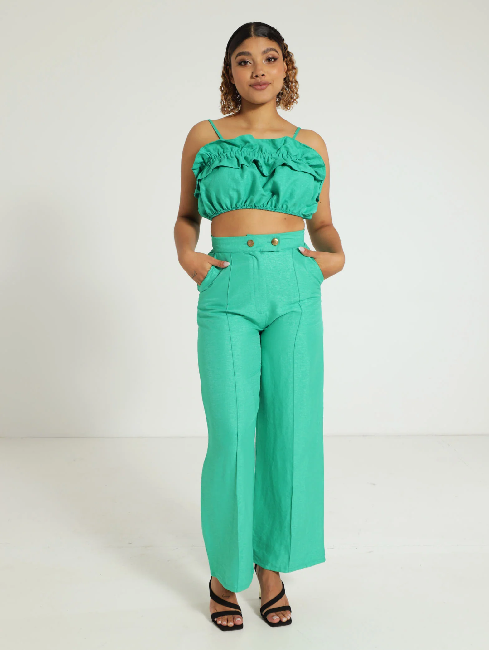 Double Frill Adjustable Strap Cami - Image 2