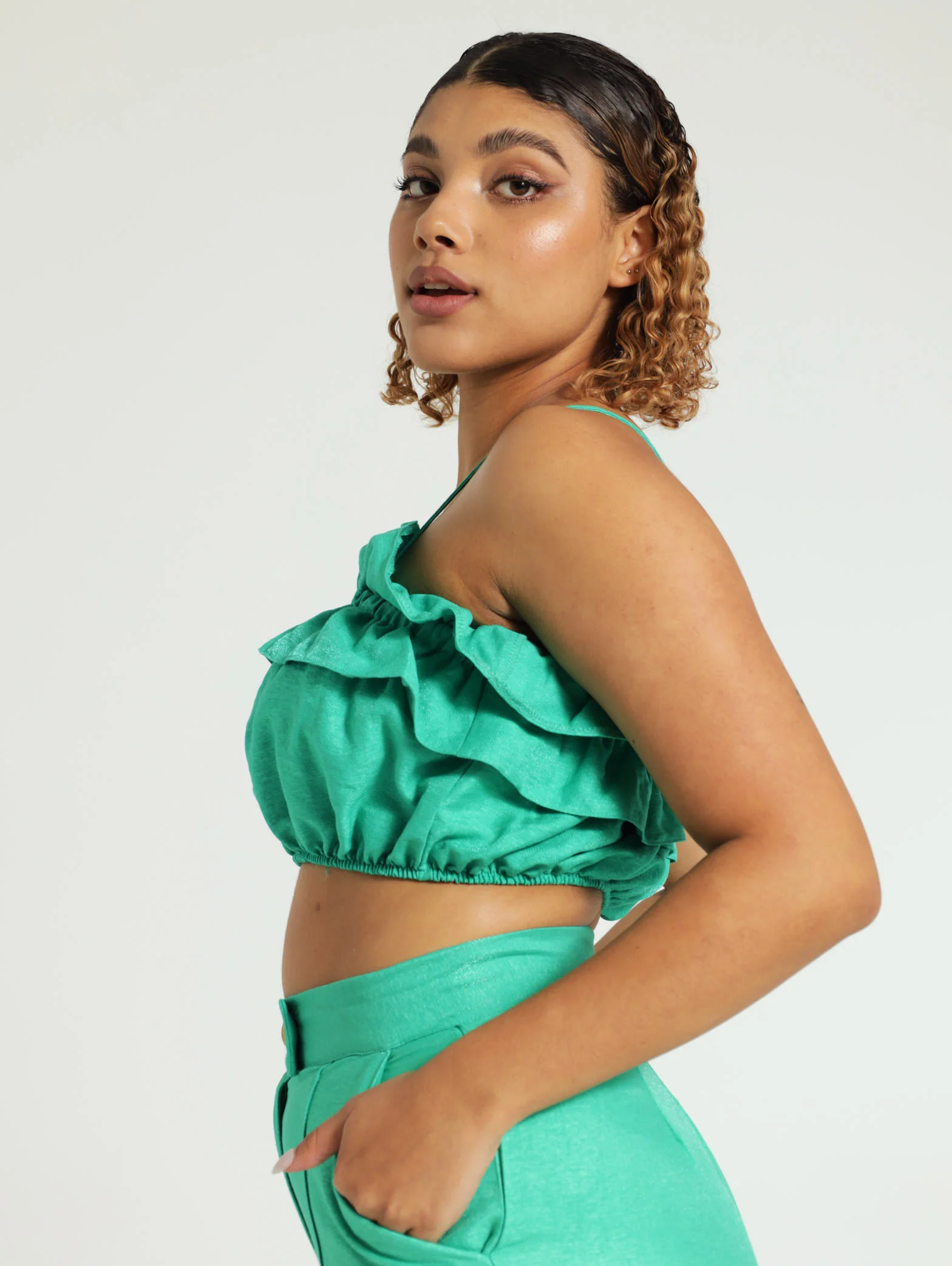 Double Frill Adjustable Strap Cami - Image 3